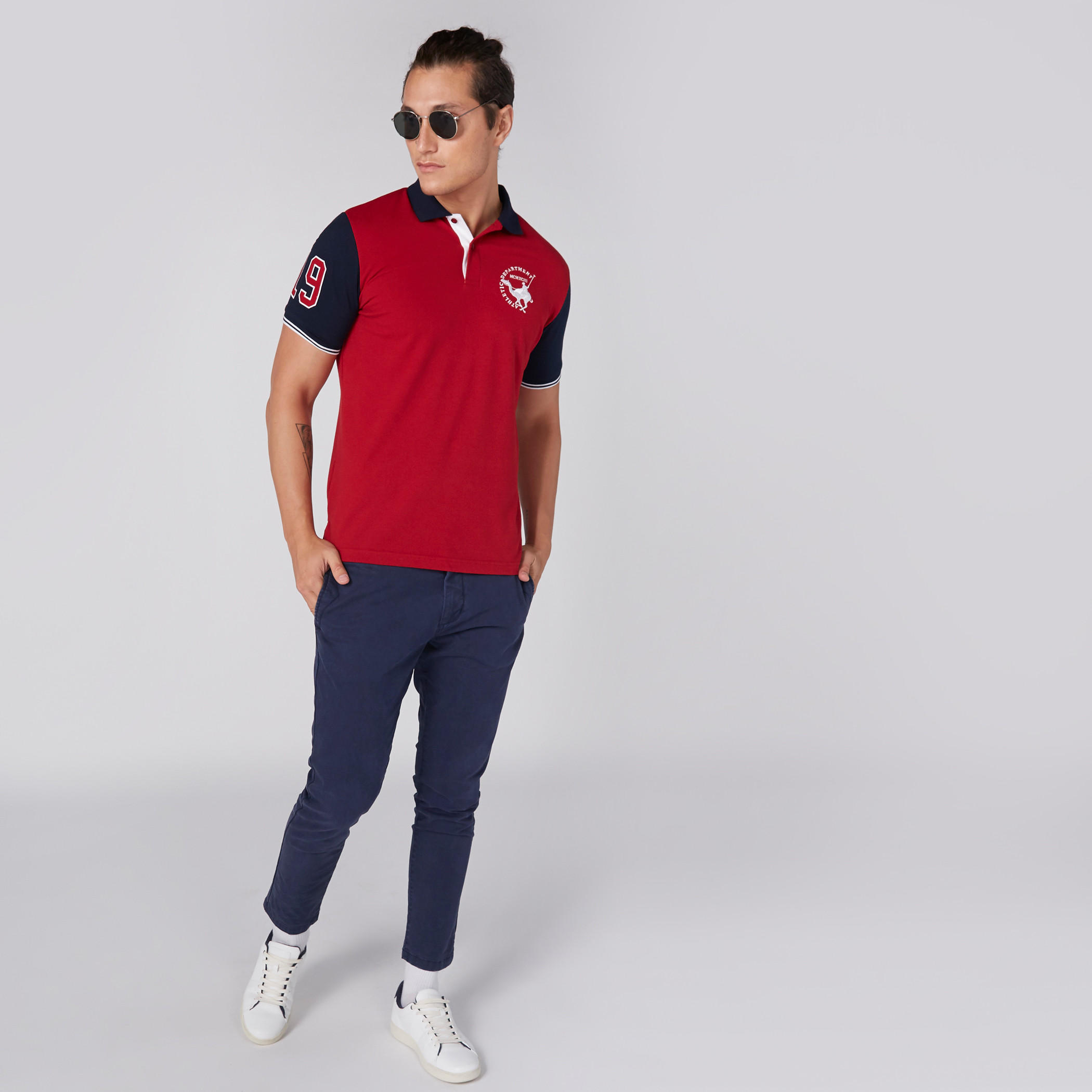 تيشرت بنقش مطبوع وياقة بولو وأكمام قصيرة-men-clothing-tshirtsandpolos-polos-image-5