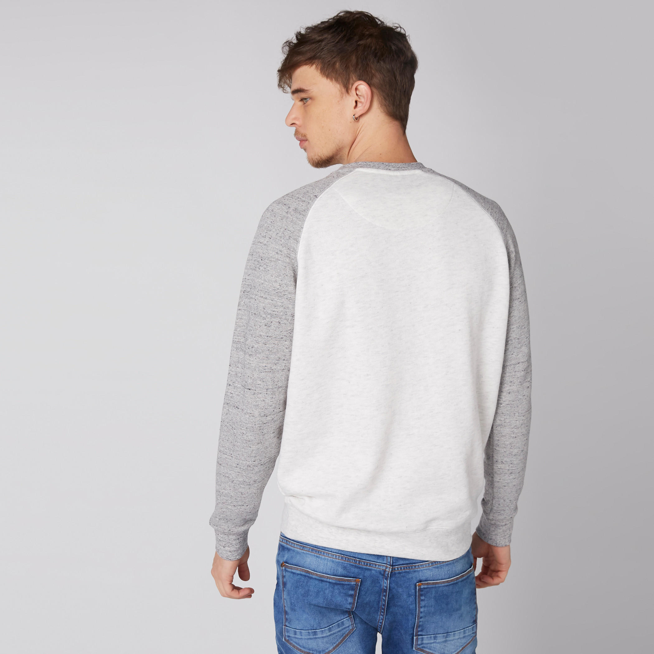 Crew Neck Sweatshirt with Raglan Sleeves-men-winterwear-hoodiesandsweatshirts-image-2
