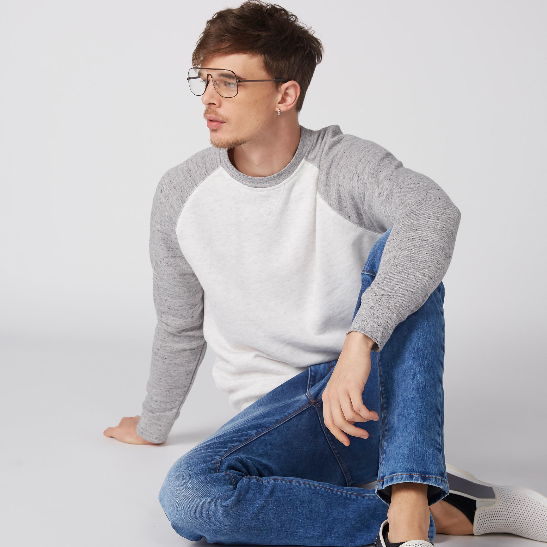 Crew Neck Sweatshirt with Raglan Sleeves-men-winterwear-hoodiesandsweatshirts-image-4