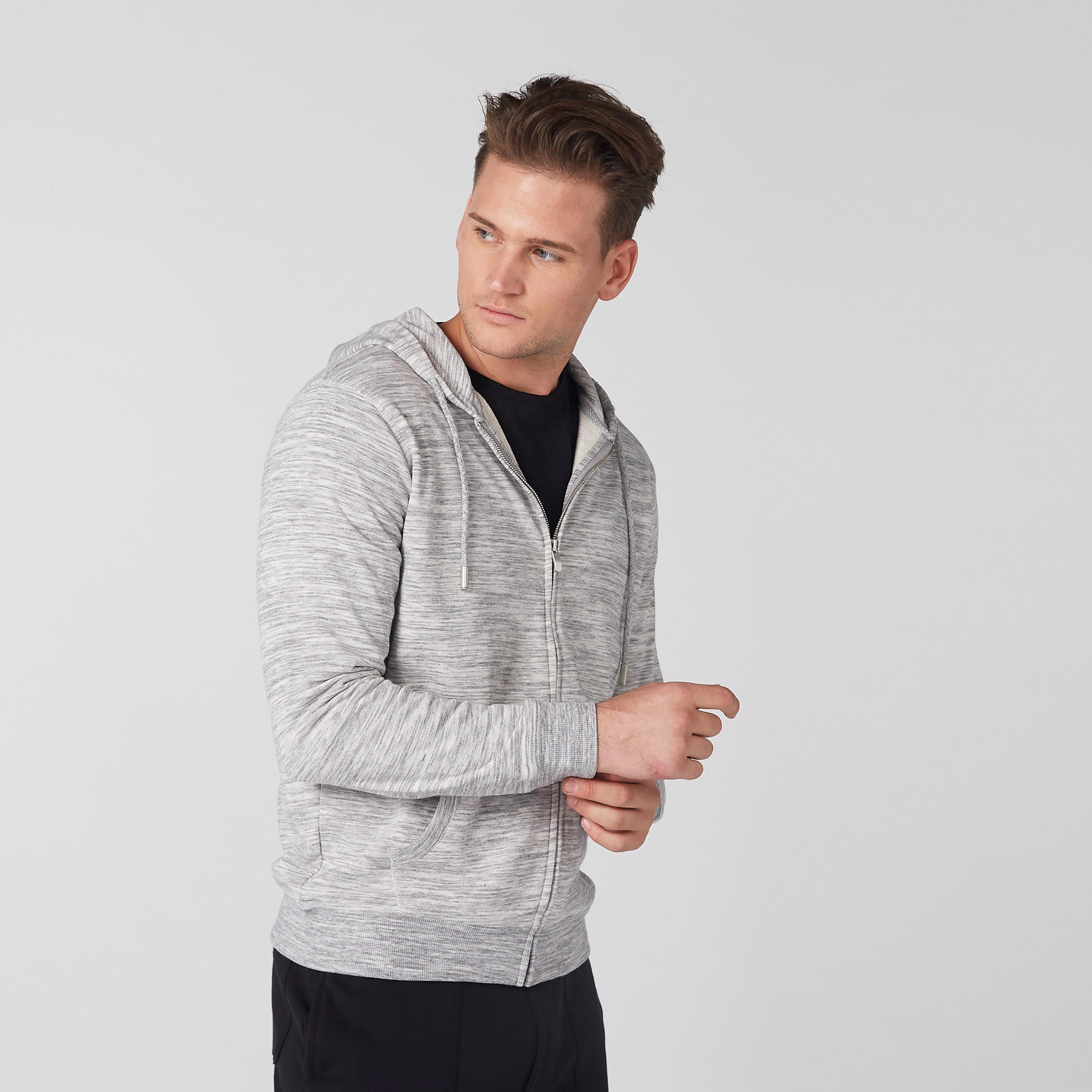 Textured Long Sleeves Jacket with Hood and Zip Closure-men-clothing-jacketsandblazers-jackets-image-1