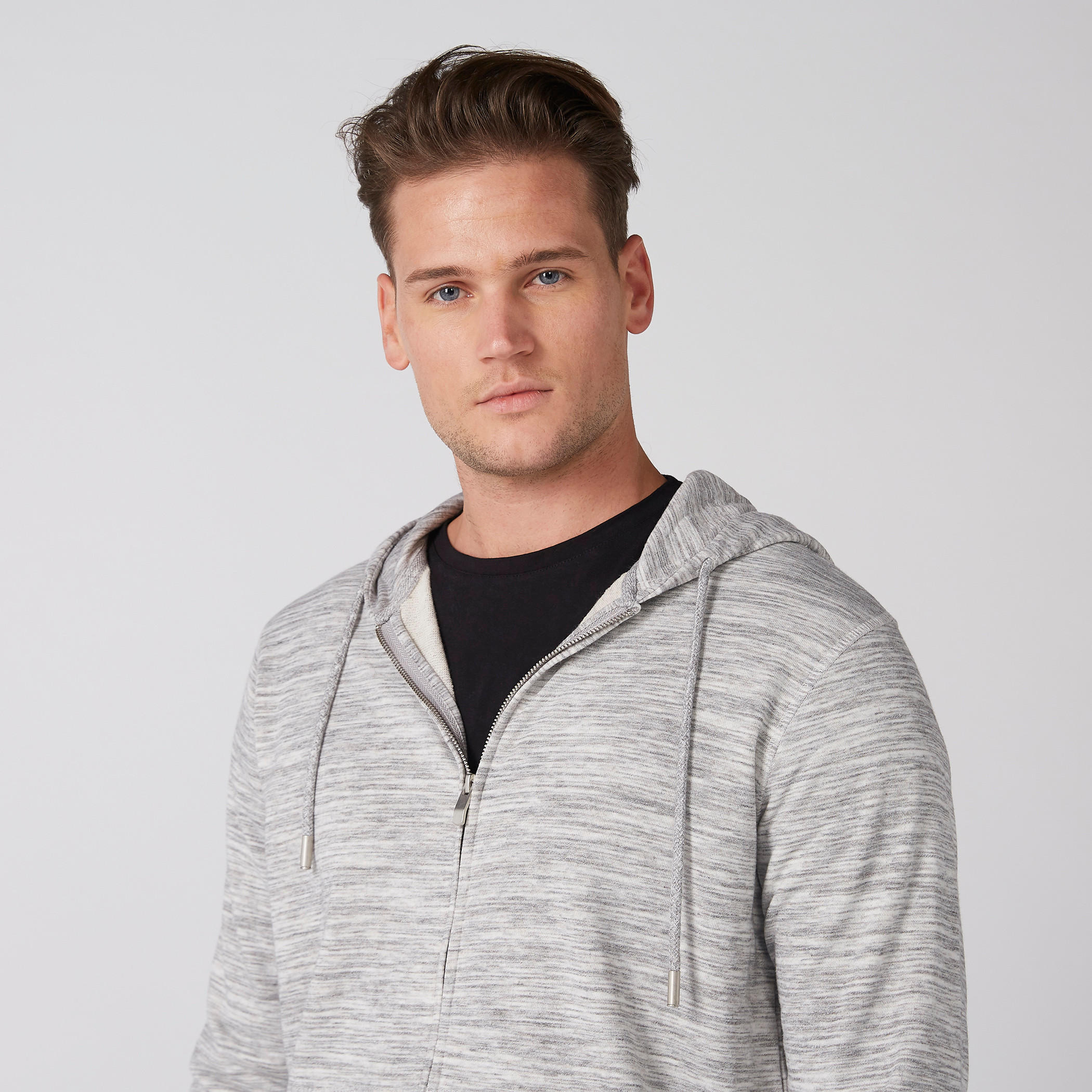 Textured Long Sleeves Jacket with Hood and Zip Closure-men-clothing-jacketsandblazers-jackets-image-2