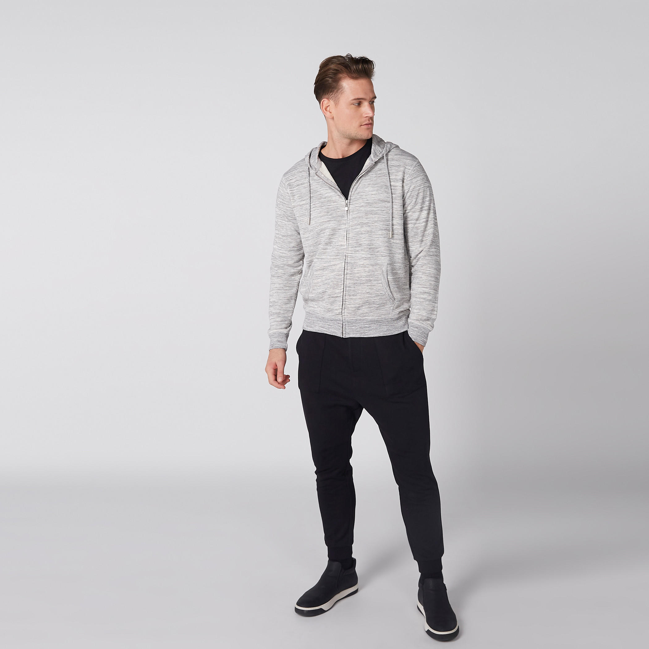 Textured Long Sleeves Jacket with Hood and Zip Closure-men-clothing-jacketsandblazers-jackets-image-3
