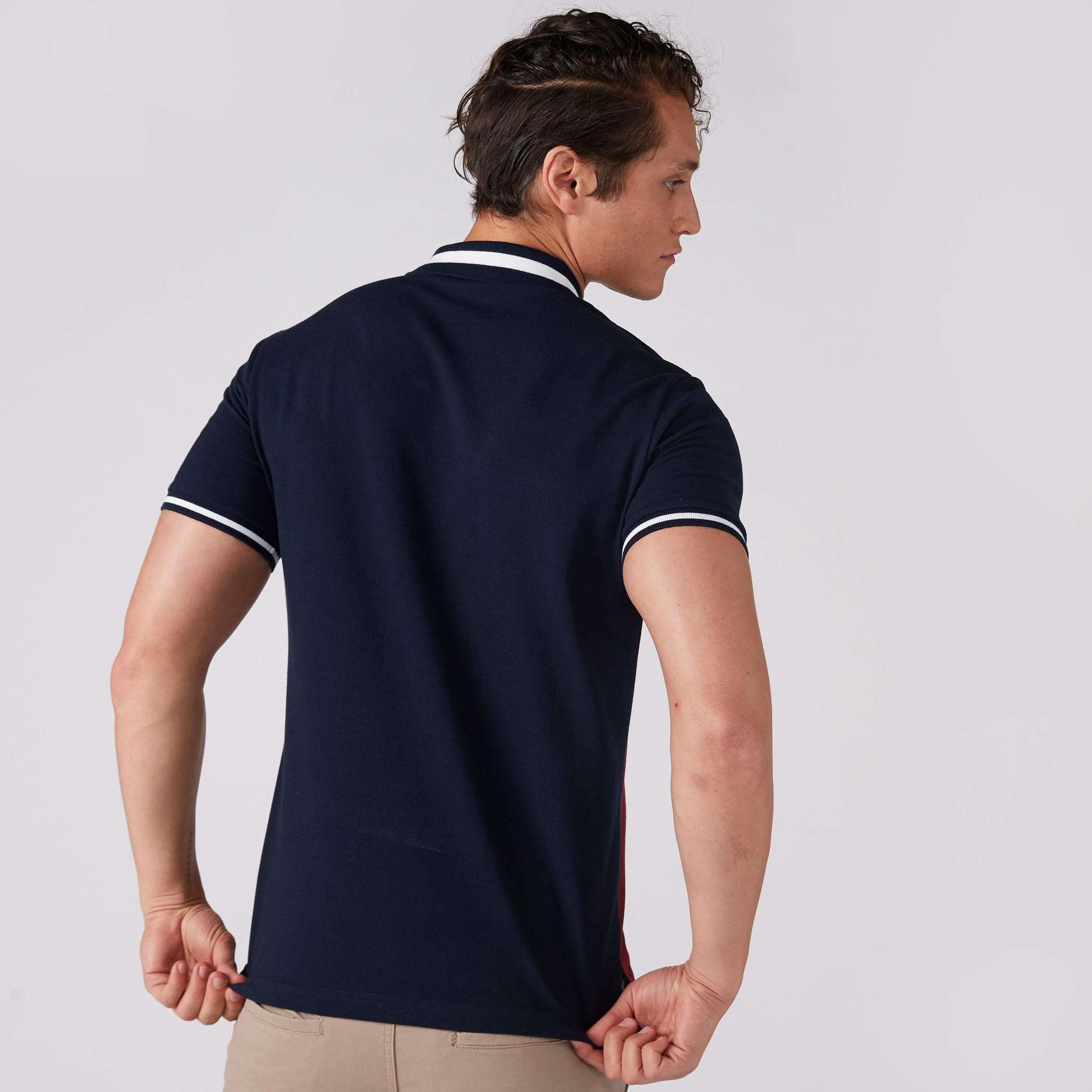 Polo Neck T-Shirt with Short Sleeves-men-clothing-tshirtsandpolos-polos-image-2
