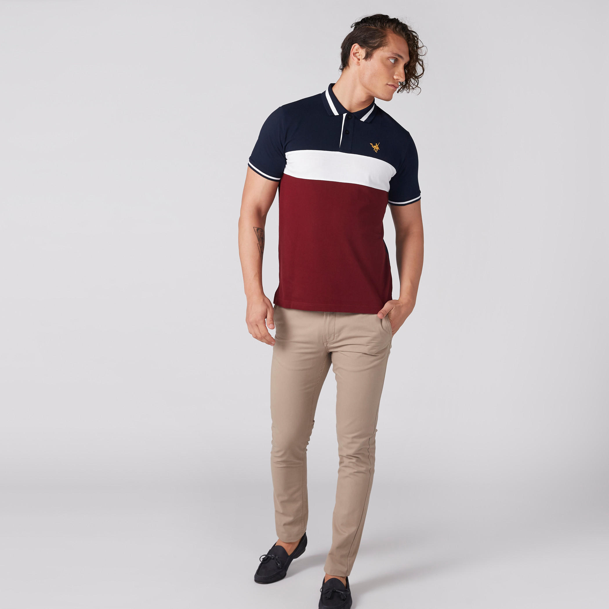 Polo Neck T-Shirt with Short Sleeves-men-clothing-tshirtsandpolos-polos-image-3