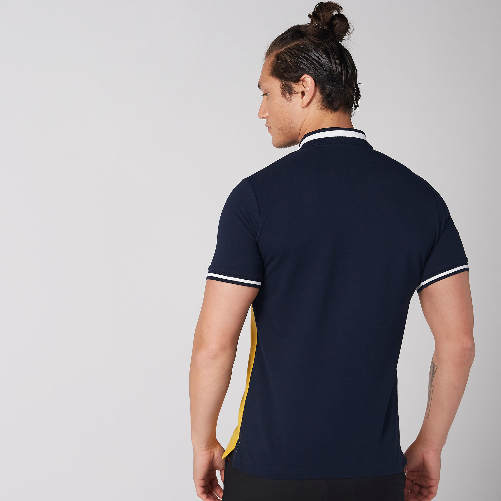 تيشيرت بارز الملمس بياقة بولو وأكمام قصيرة-men-clothing-tshirtsandpolos-polos-image-2