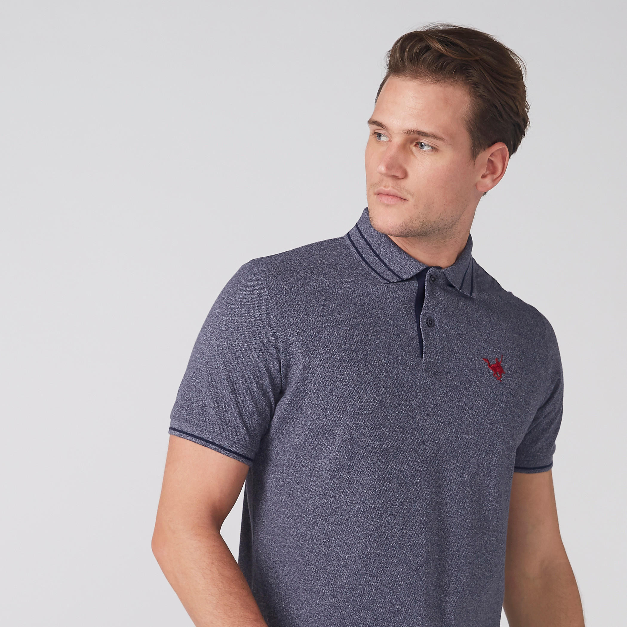 Polo Neck T-Shirt with Short Sleeves-men-clothing-tshirtsandpolos-polos-image-1