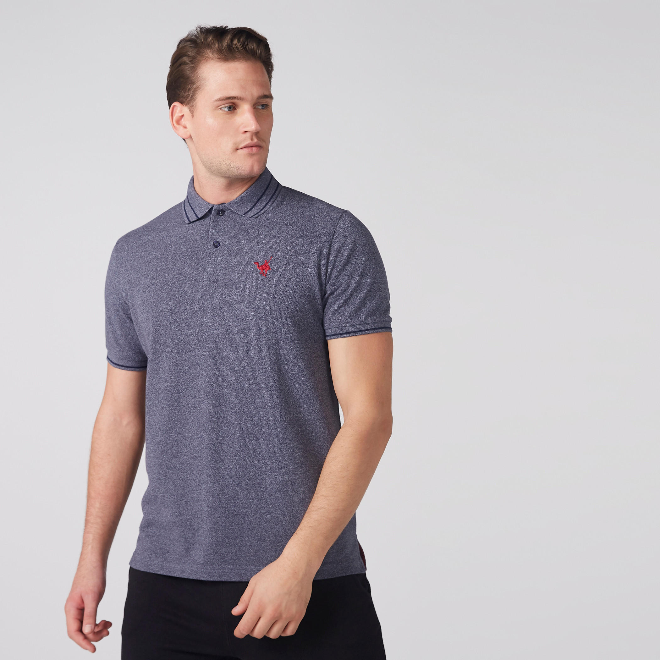 Polo Neck T-Shirt with Short Sleeves-men-clothing-tshirtsandpolos-polos-image-2