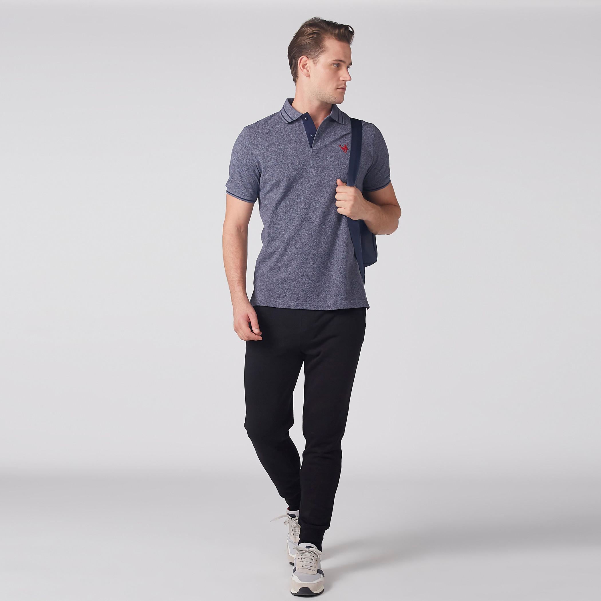 Polo Neck T-Shirt with Short Sleeves-men-clothing-tshirtsandpolos-polos-image-3