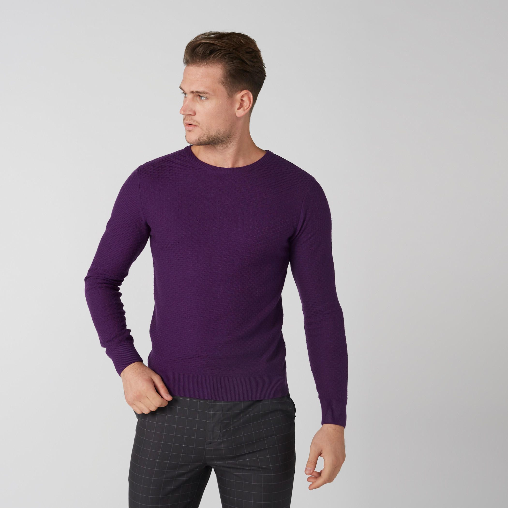 سويتر بأكمام طويلة وياقة مستديرة-men-clothing-sweatersandpullovers-image-1