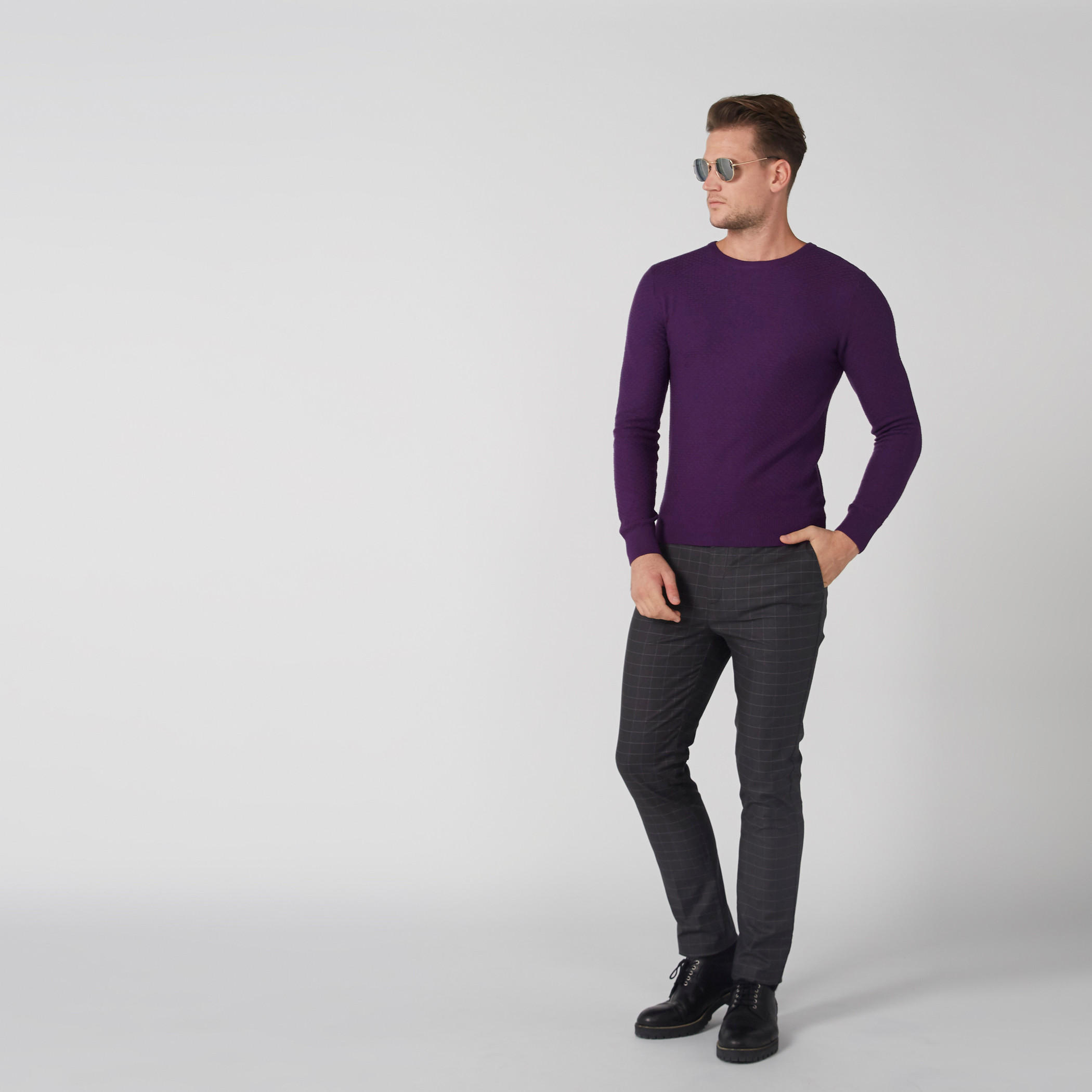سويتر بأكمام طويلة وياقة مستديرة-men-clothing-sweatersandpullovers-image-2