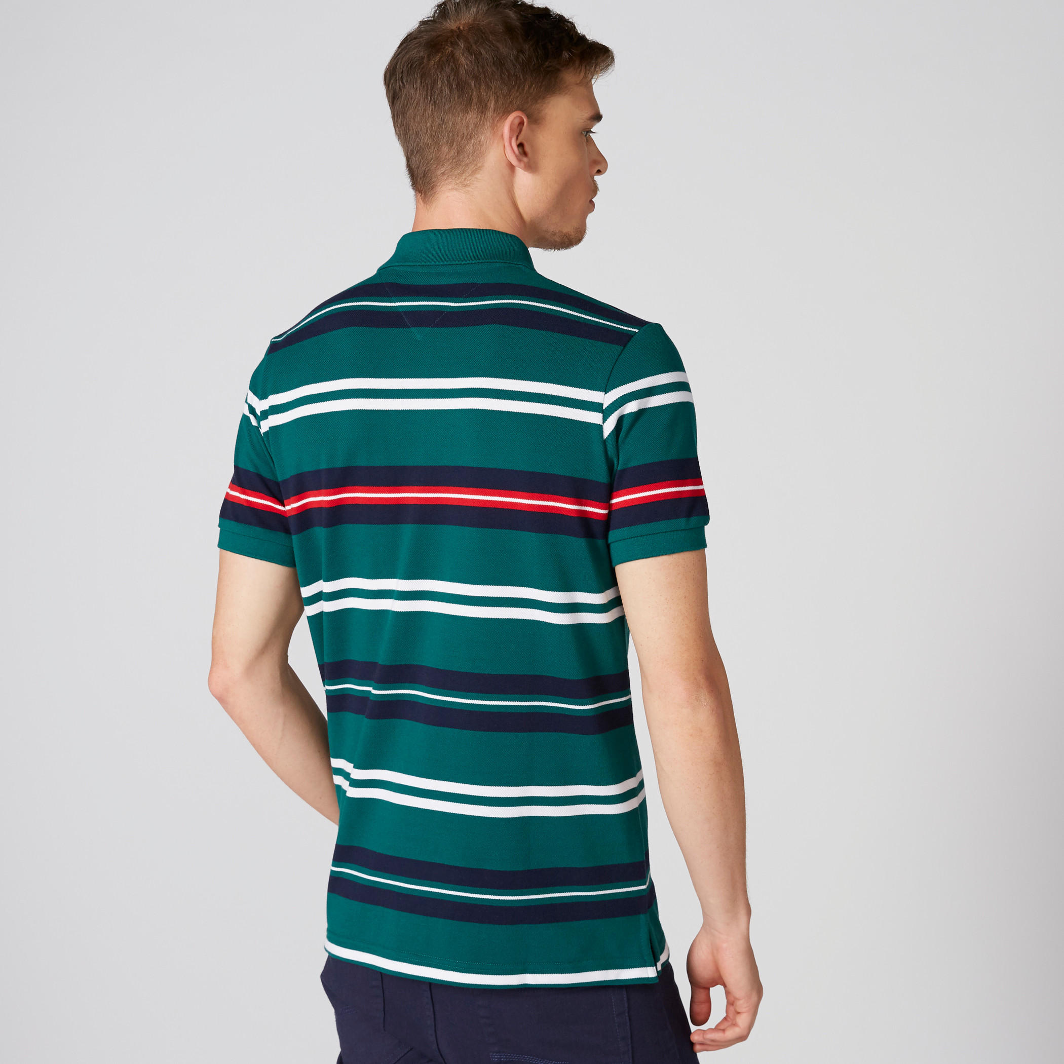 تيشيرت مقلّم بياقة بولو وأكمام قصيرة-men-clothing-tshirtsandpolos-polos-image-2