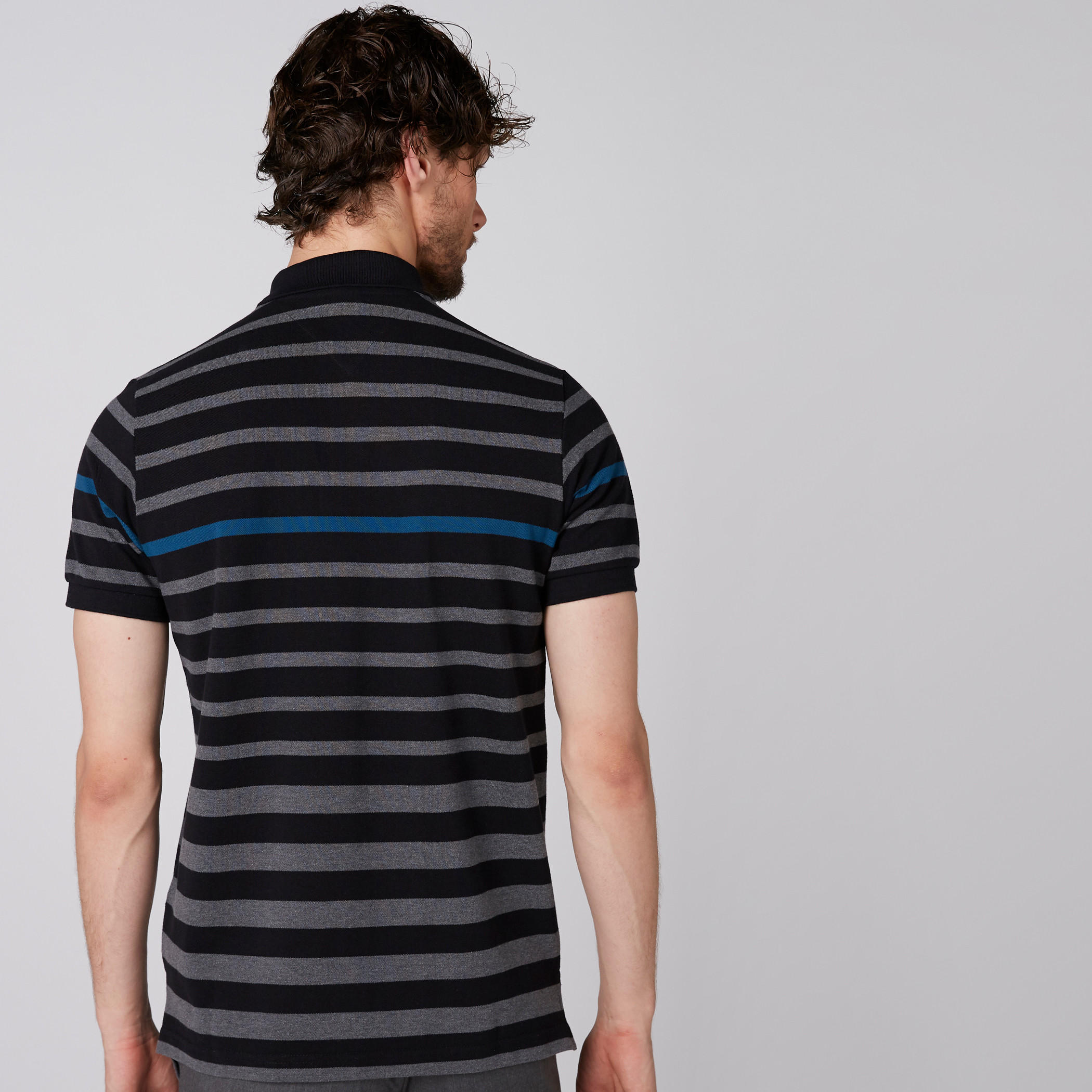 تيشيرت مقلّم بياقة بولو وأكمام قصيرة-men-clothing-tshirtsandpolos-polos-image-3