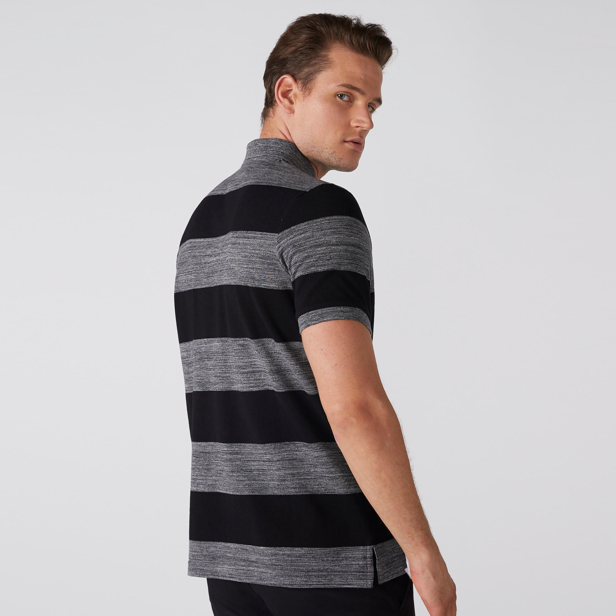 تيشيرت مقلّم بياقة بولو وأكمام قصيرة-men-clothing-tshirtsandpolos-polos-image-2