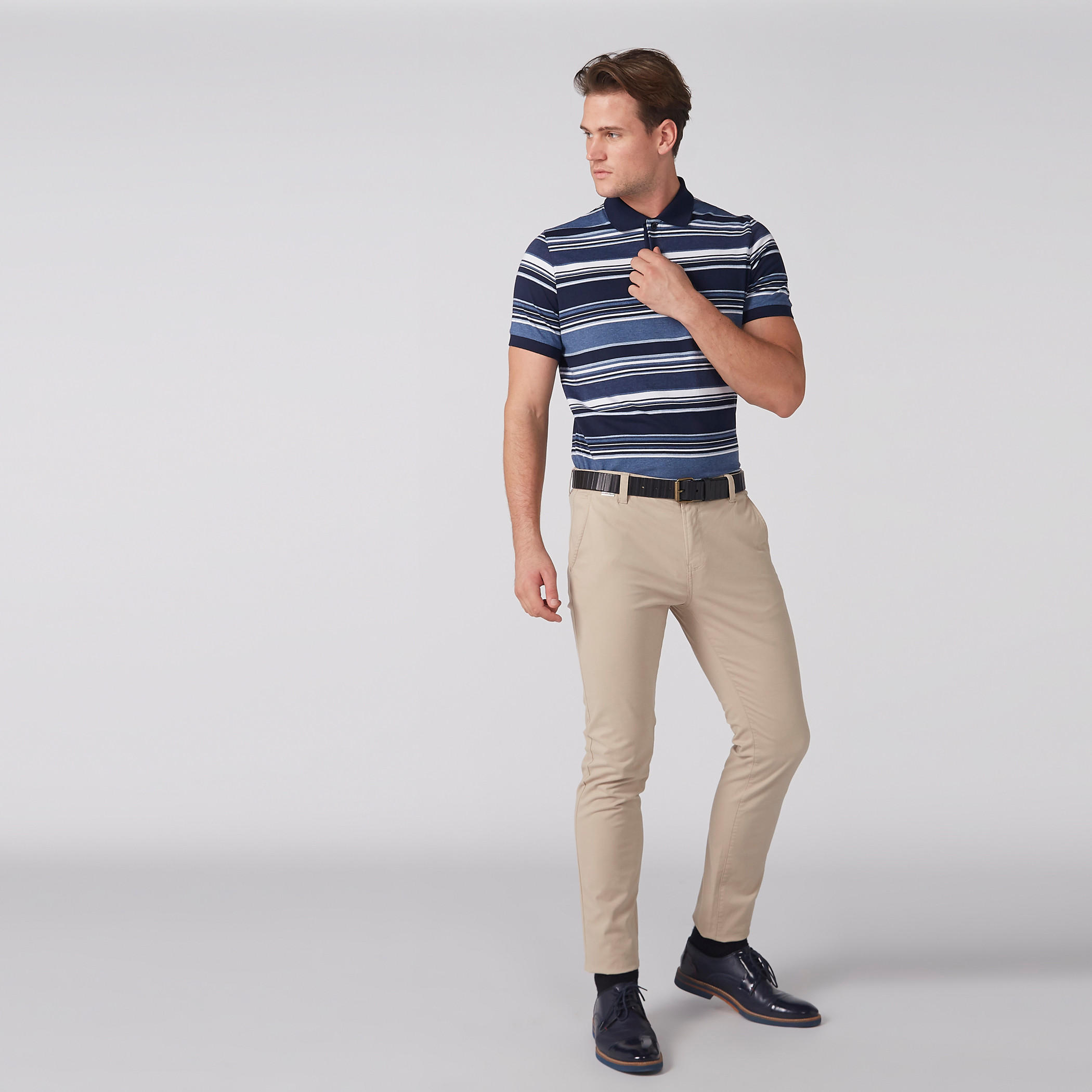 تيشيرت مقلّم بياقة بولو وأكمام قصيرة-men-clothing-tshirtsandpolos-polos-image-3