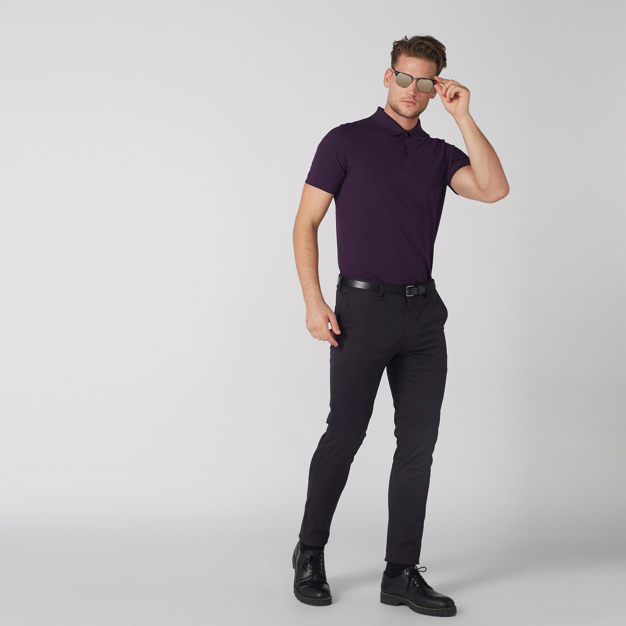 تيشيرت بياقة بولو وبأكمام قصيرة-men-clothing-tshirtsandpolos-polos-image-3