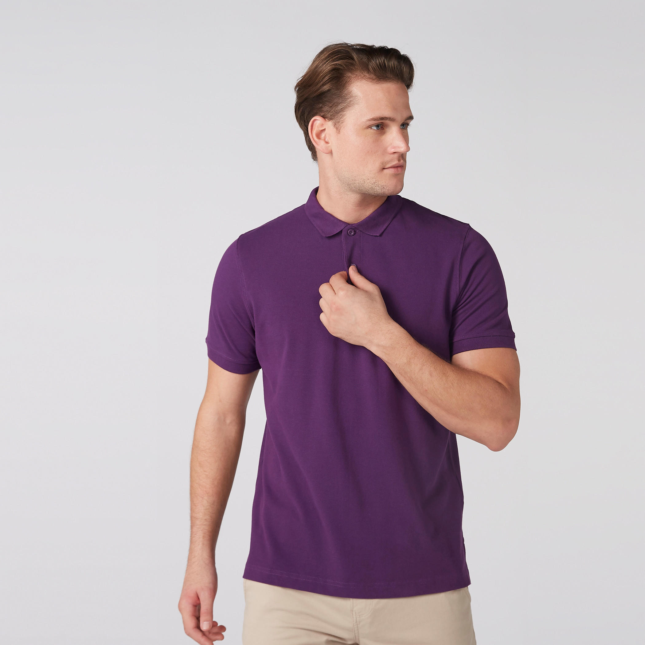 Polo Neck T-Shirt with Short Sleeves-men-clothing-tshirtsandpolos-polos-image-3