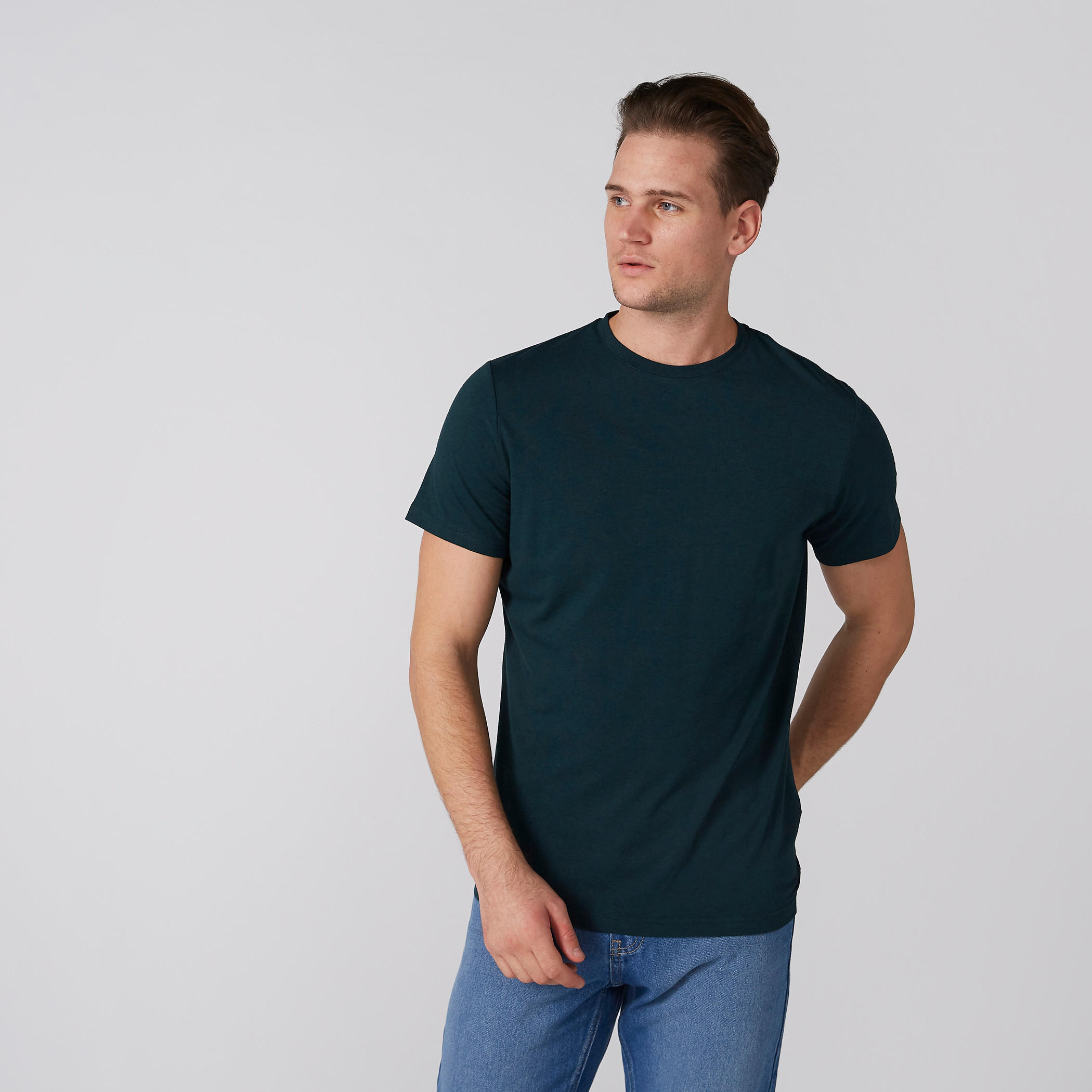 Crew Neck T-Shirt with Short Sleeves-men-clothing-tshirtsandpolos-tshirts-image-1