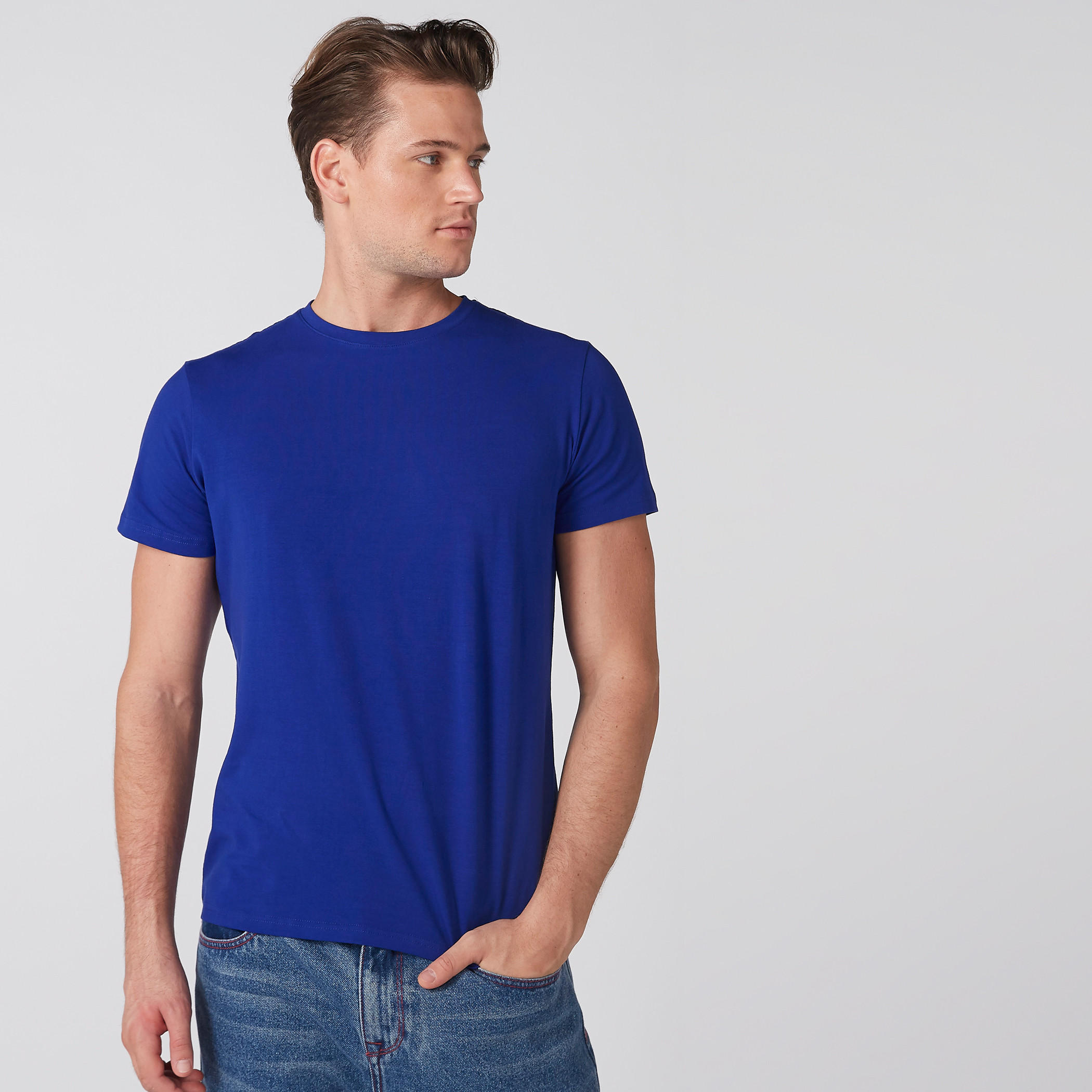 Crew Neck T-Shirt with Short Sleeves-men-clothing-tshirtsandpolos-tshirts-image-1