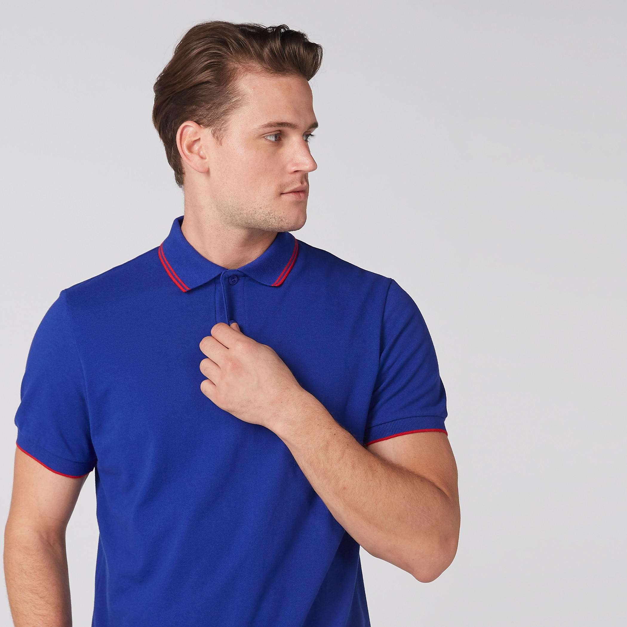Polo Neck T-Shirt with Short Sleeves-men-clothing-tshirtsandpolos-polos-image-2
