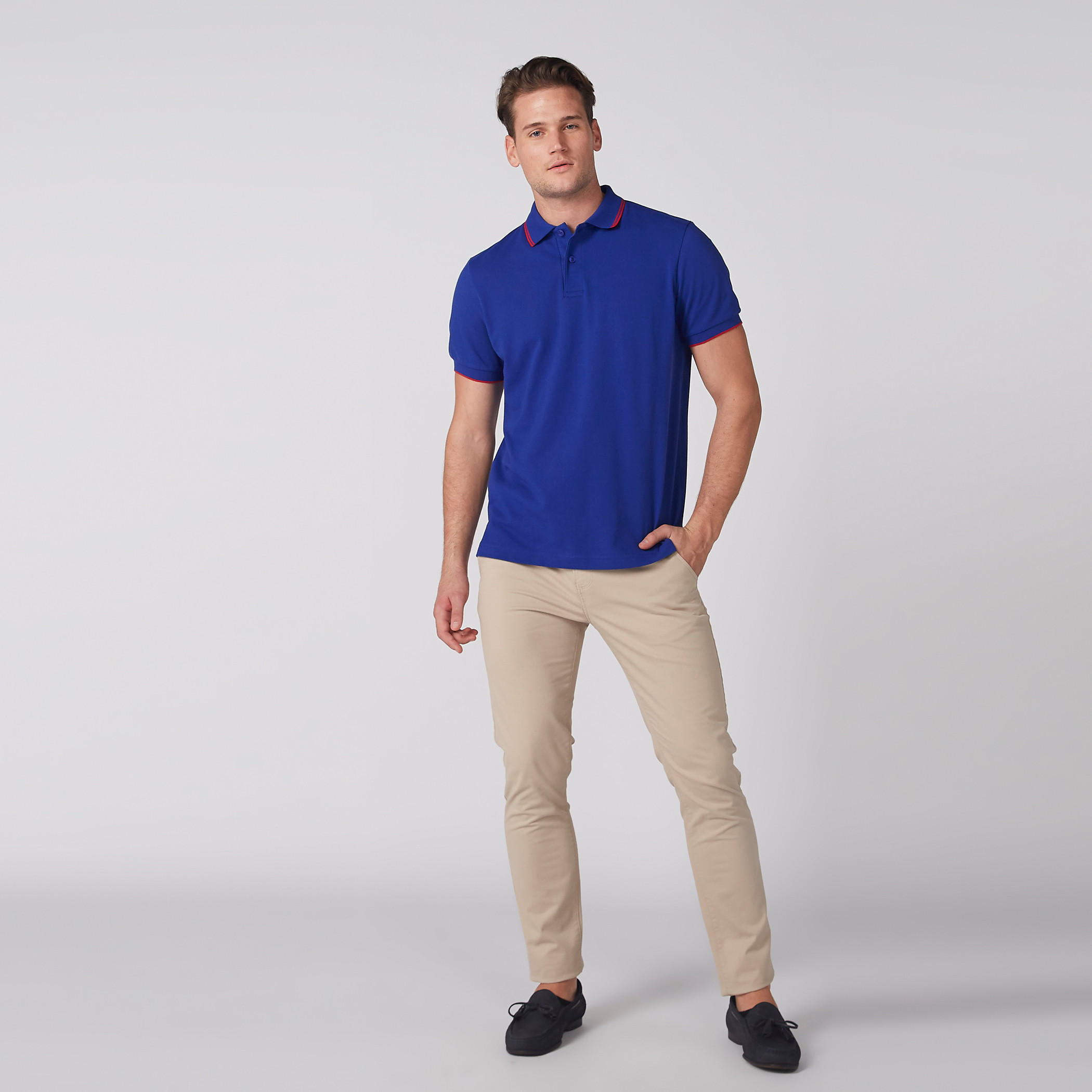 Polo Neck T-Shirt with Short Sleeves-men-clothing-tshirtsandpolos-polos-image-4