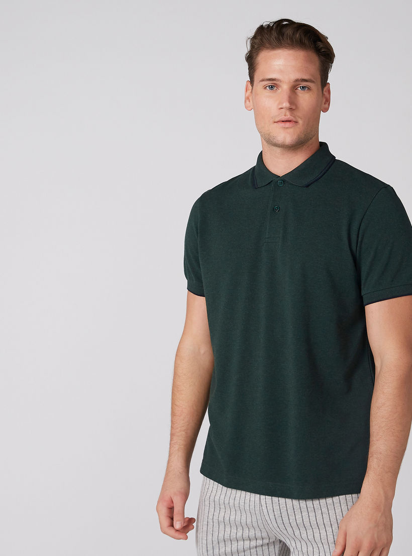 تيشيرت بياقة بولو وأكمام قصيرة-men-clothing-tshirtsandpolos-polos-image-2