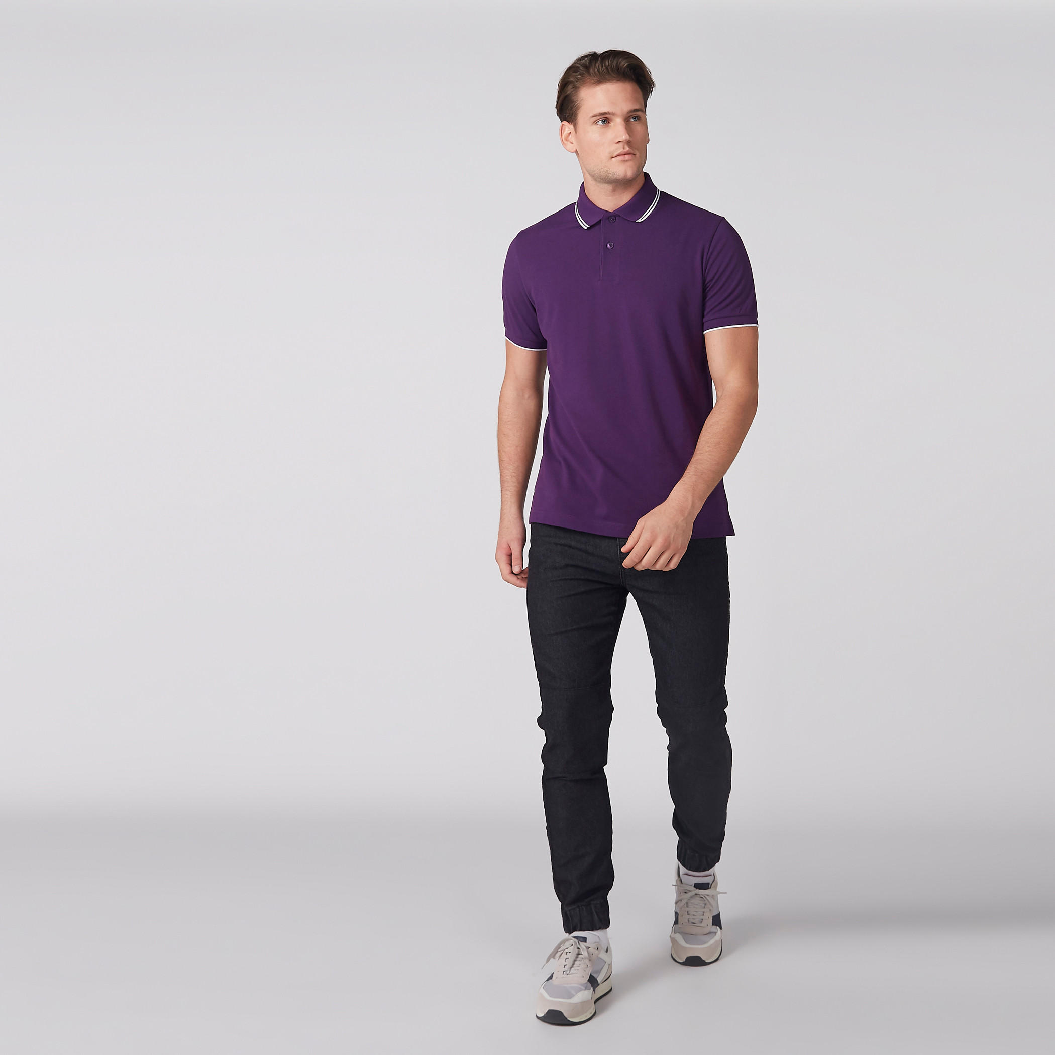تيشيرت بياقة بولو وأكمام قصيرة-men-clothing-tshirtsandpolos-polos-image-1