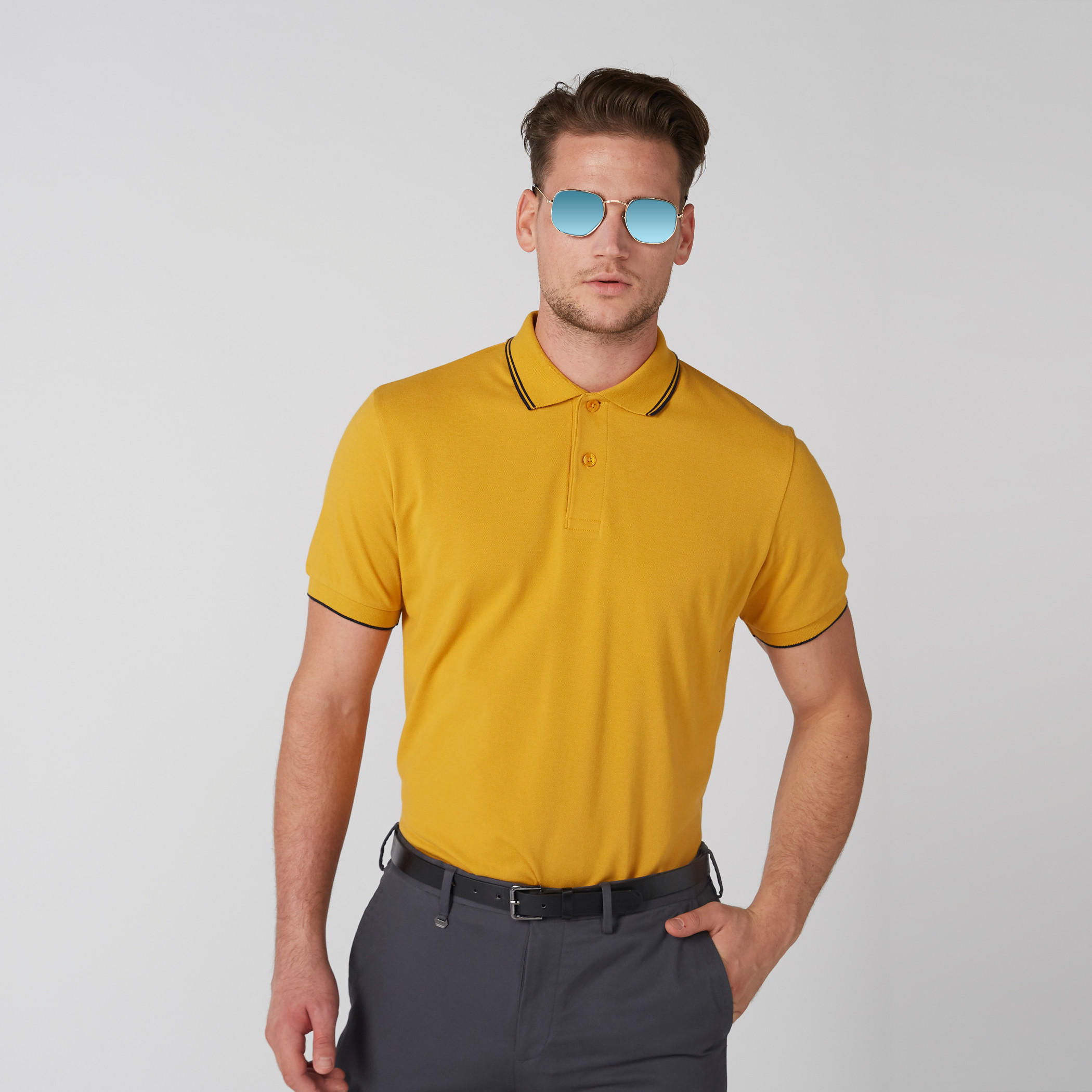 تيشيرت بياقة بولو وأكمام قصيرة-men-clothing-tshirtsandpolos-polos-image-4