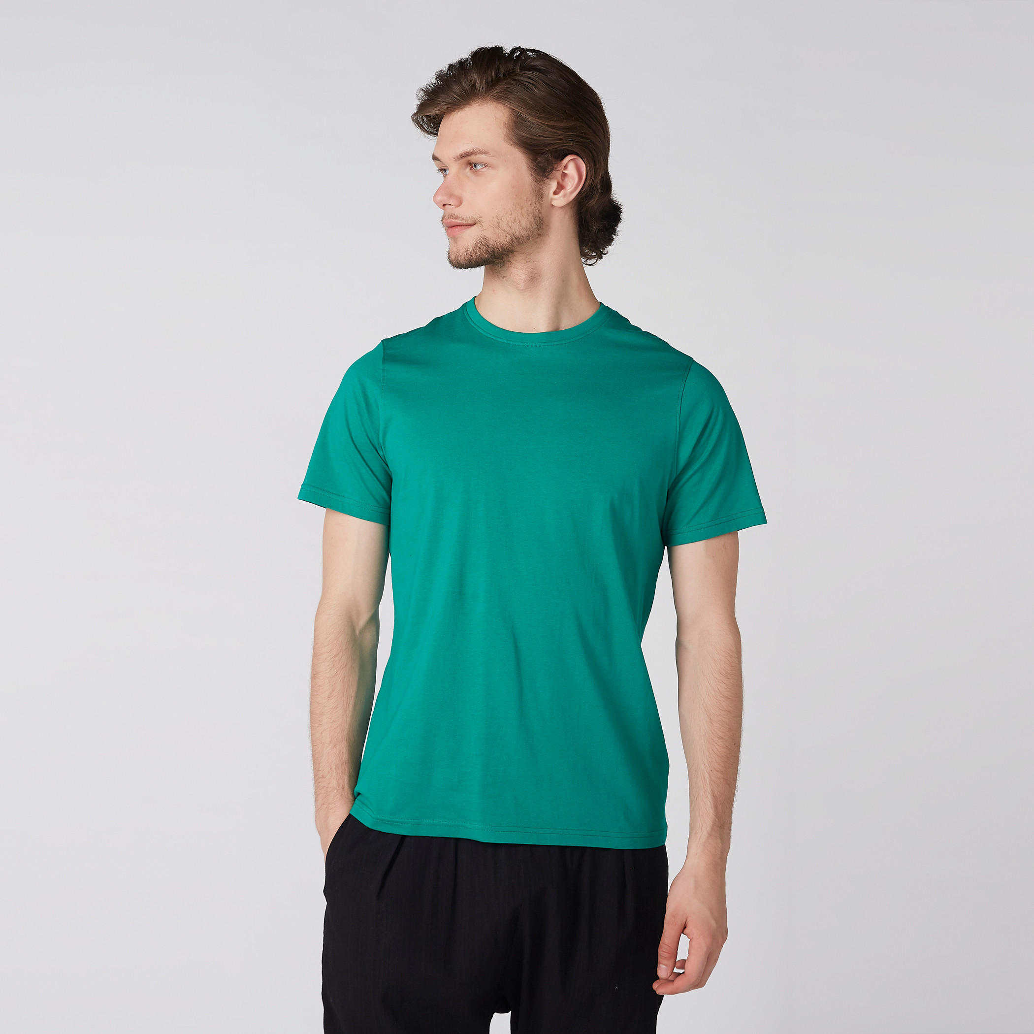 Round Neck T-Shirt with Short Sleeves-men-clothing-tshirtsandpolos-tshirts-image-1
