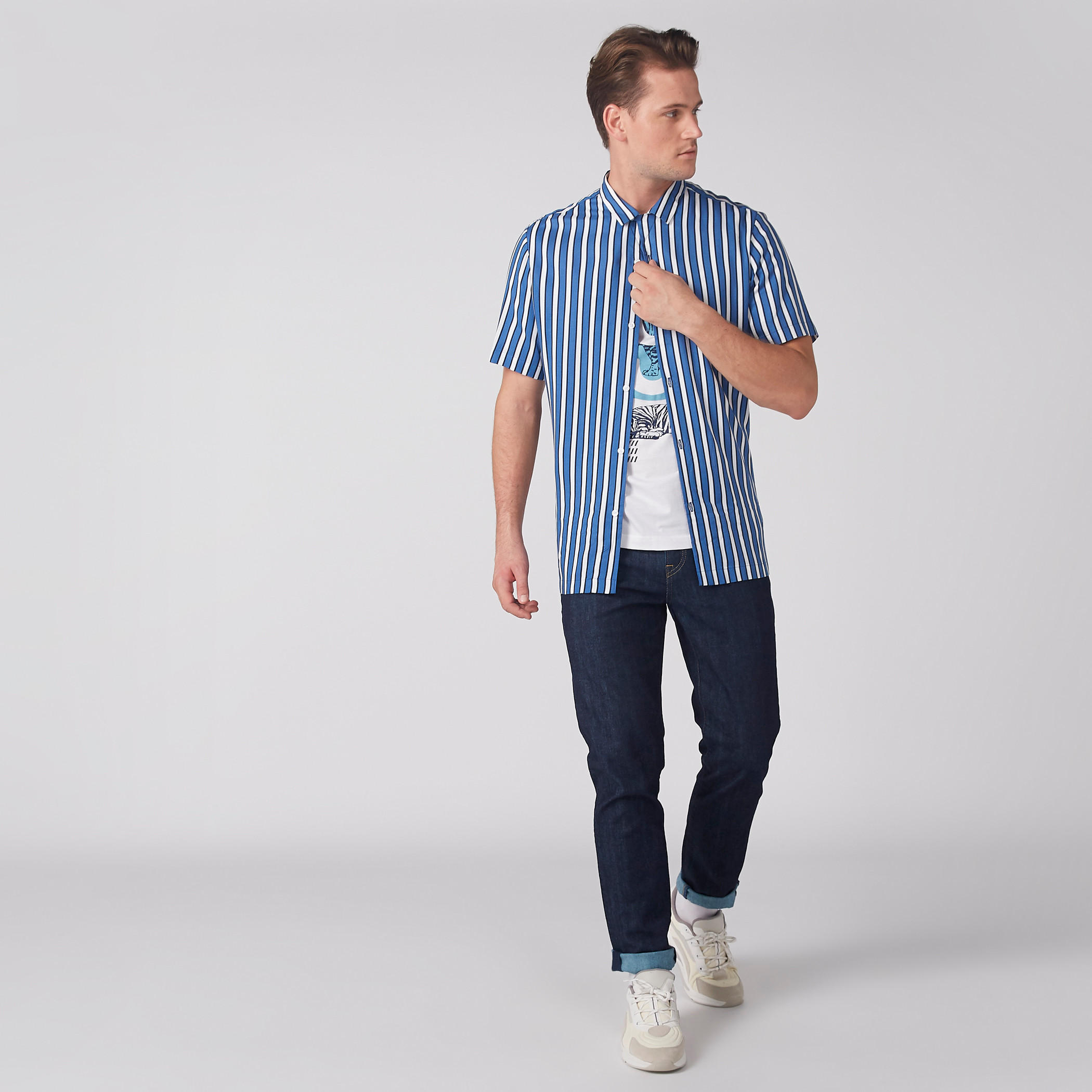 Printed T-Shirt with Crew Neck and Short Sleeves-men-clothing-tshirtsandpolos-tshirts-image-2