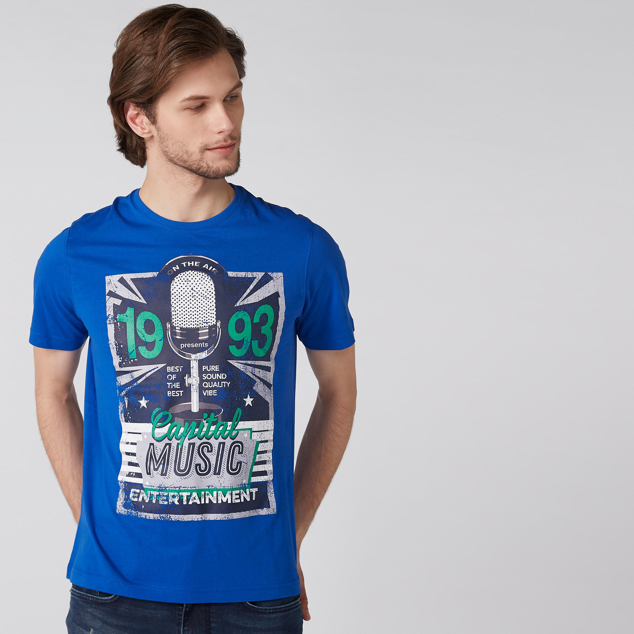 Printed T-Shirt with Short Sleeves-men-clothing-tshirtsandpolos-tshirts-image-1