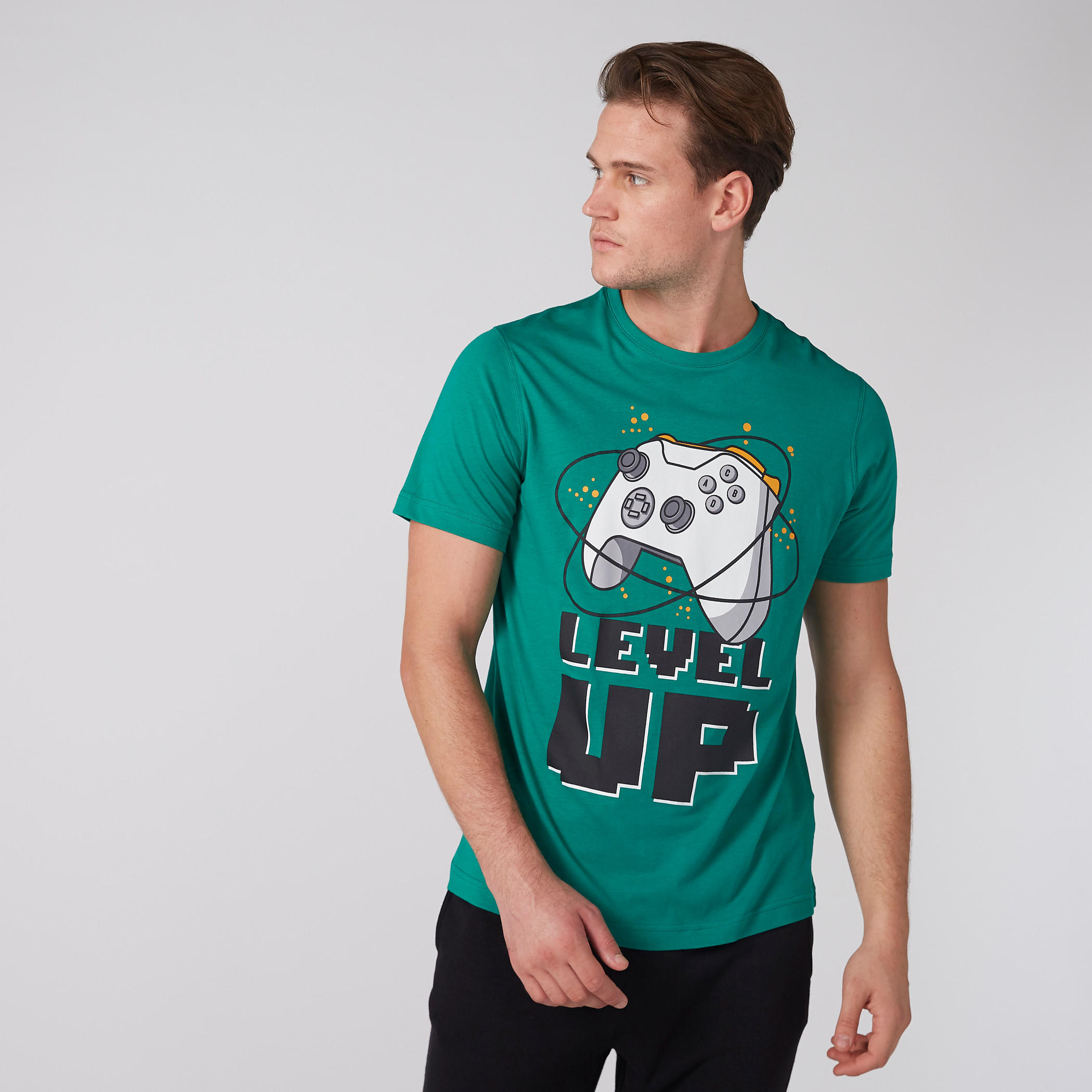 Printed T-Shirt with Short Sleeves-men-clothing-tshirtsandpolos-tshirts-image-1