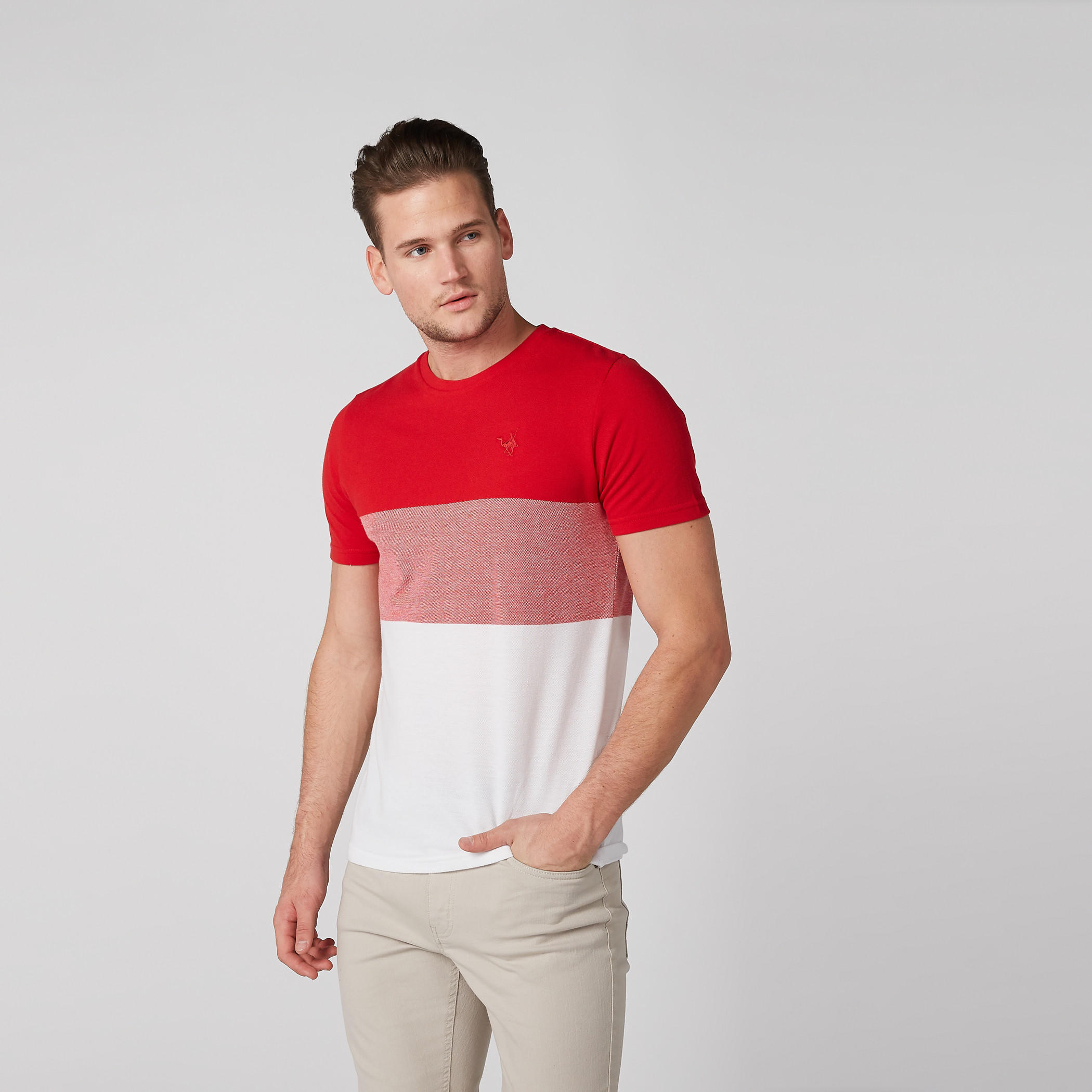 تيشيرت بياقة مستديرة وأكمام قصيرة-men-clothing-tshirtsandpolos-tshirts-image-2