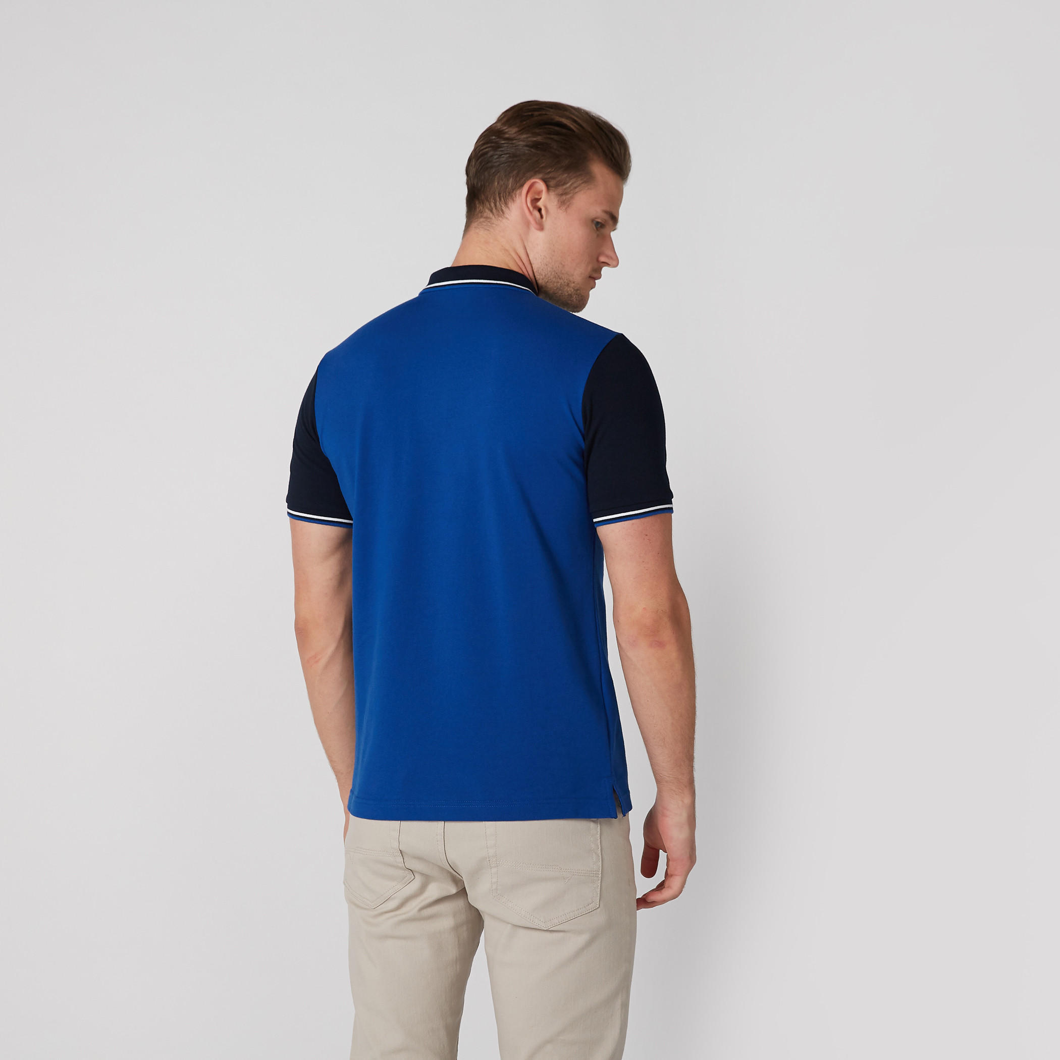 Polo Neck T-Shirt with Short Sleeves and Tipping Detail-men-clothing-tshirtsandpolos-polos-image-4