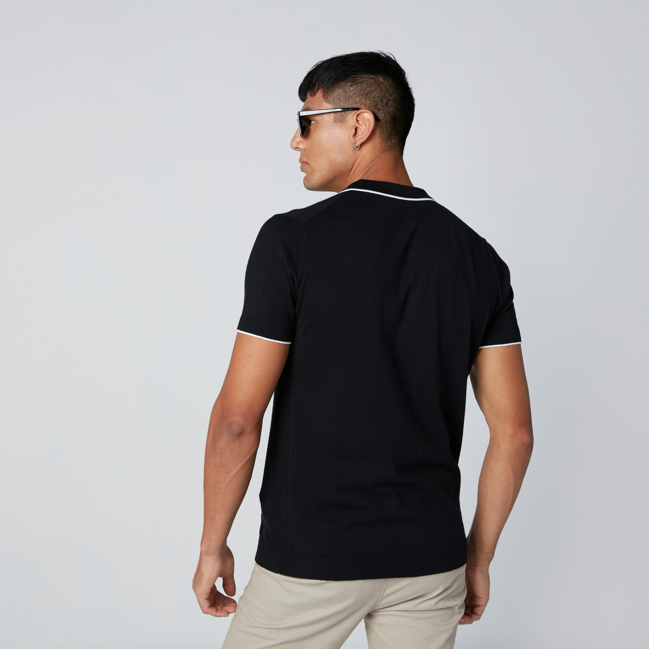Polo Neck T-Shirt with Short Sleeves-men-clothing-tshirtsandpolos-polos-image-2