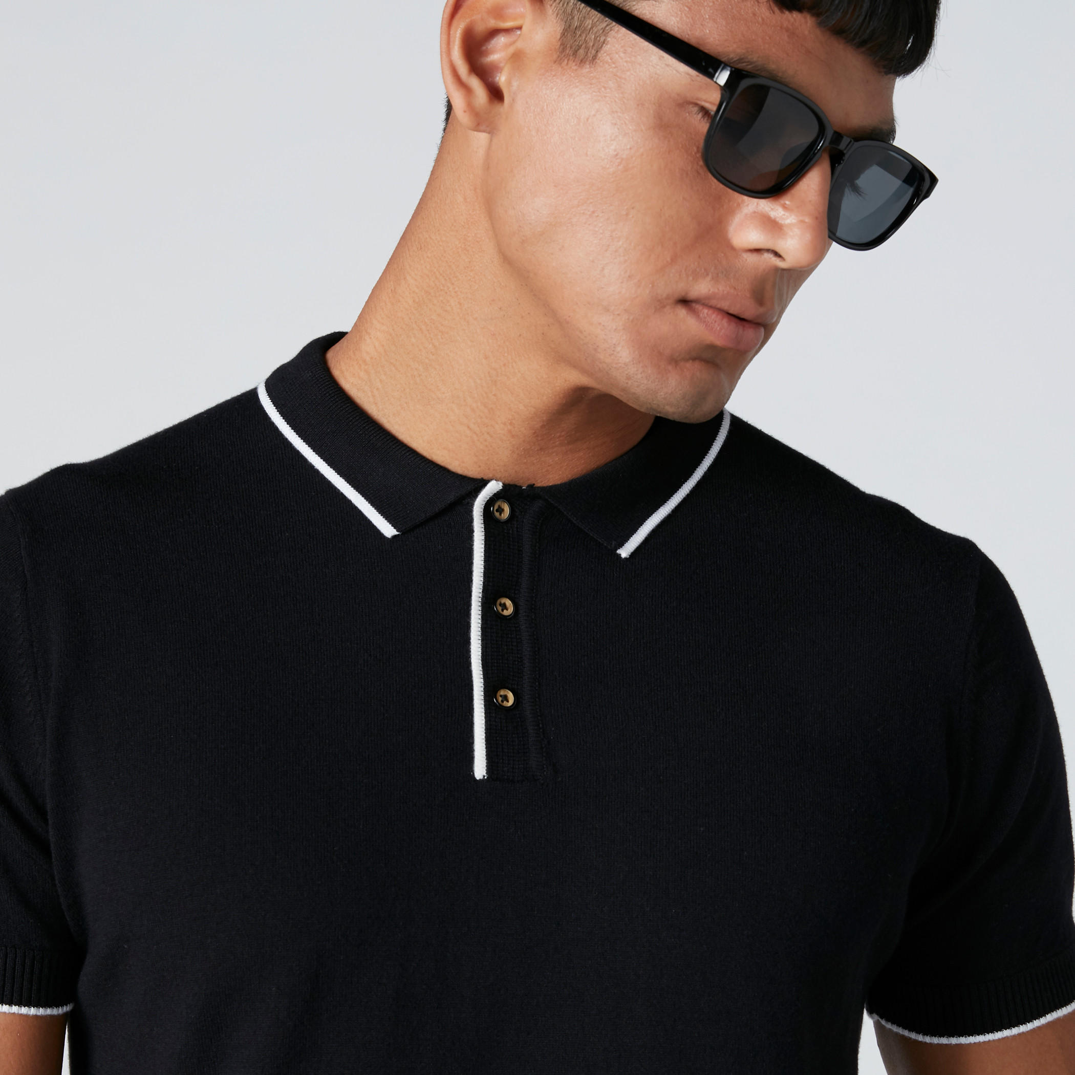 Polo Neck T-Shirt with Short Sleeves-men-clothing-tshirtsandpolos-polos-image-4