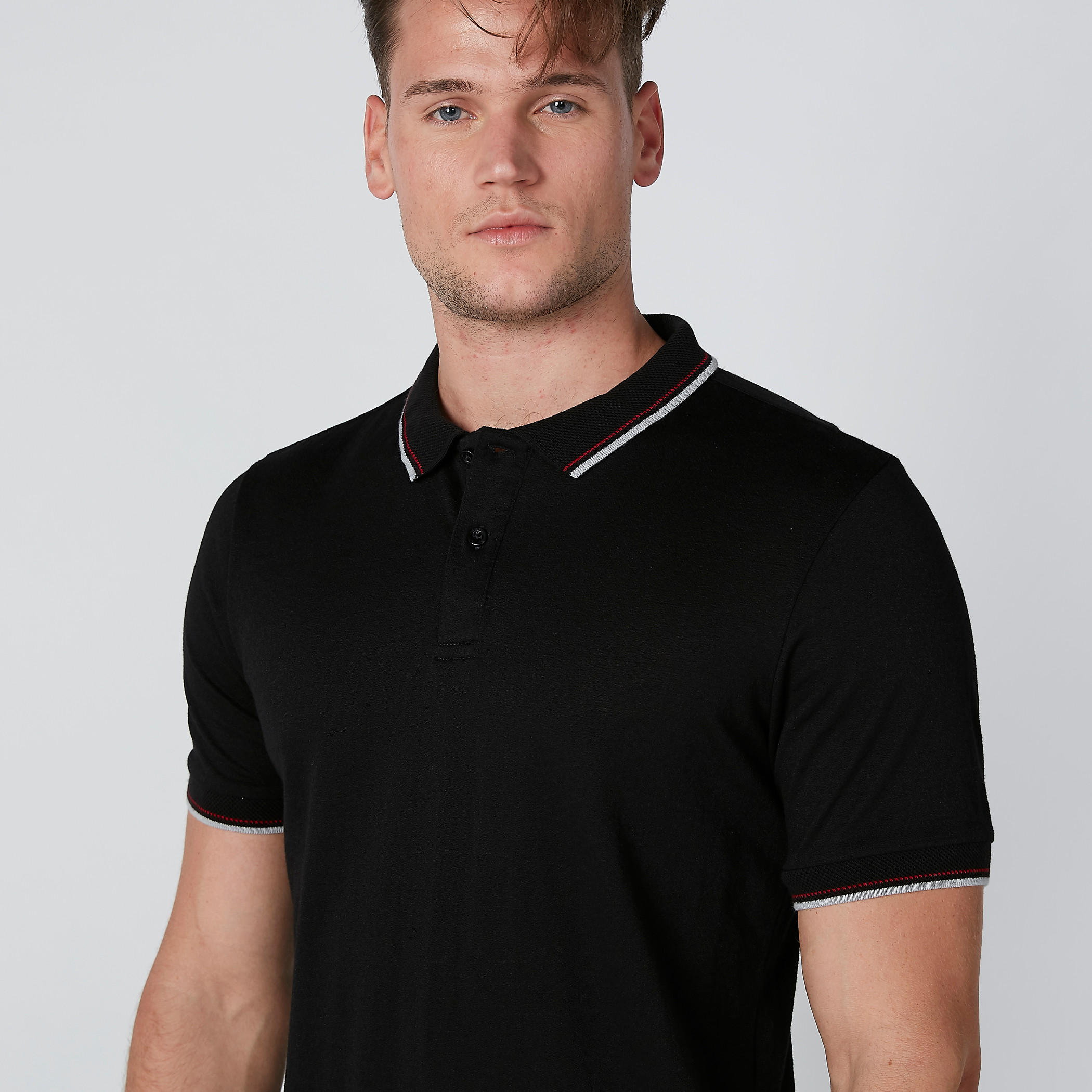 تيشيرت بياقة بولو بأكمام طويلة ومطابق سليم فيت-men-clothing-tshirtsandpolos-polos-image-4
