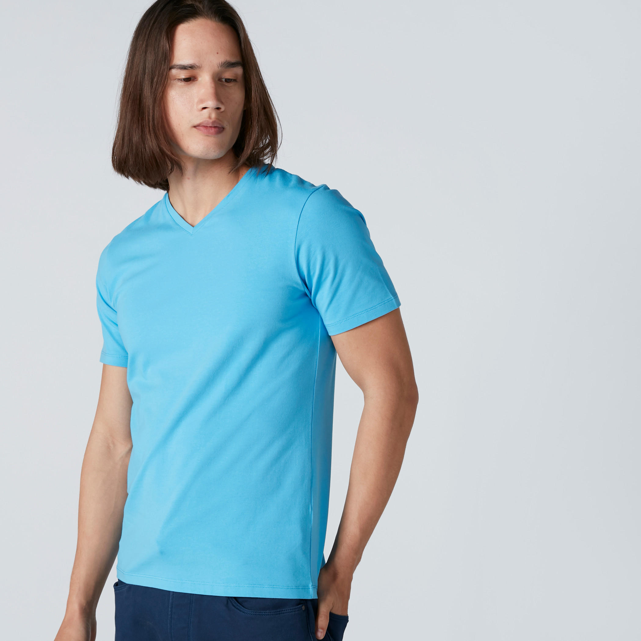 V-Neck T-Shirt with Short Sleeves-men-clothing-tshirtsandpolos-tshirts-image-3