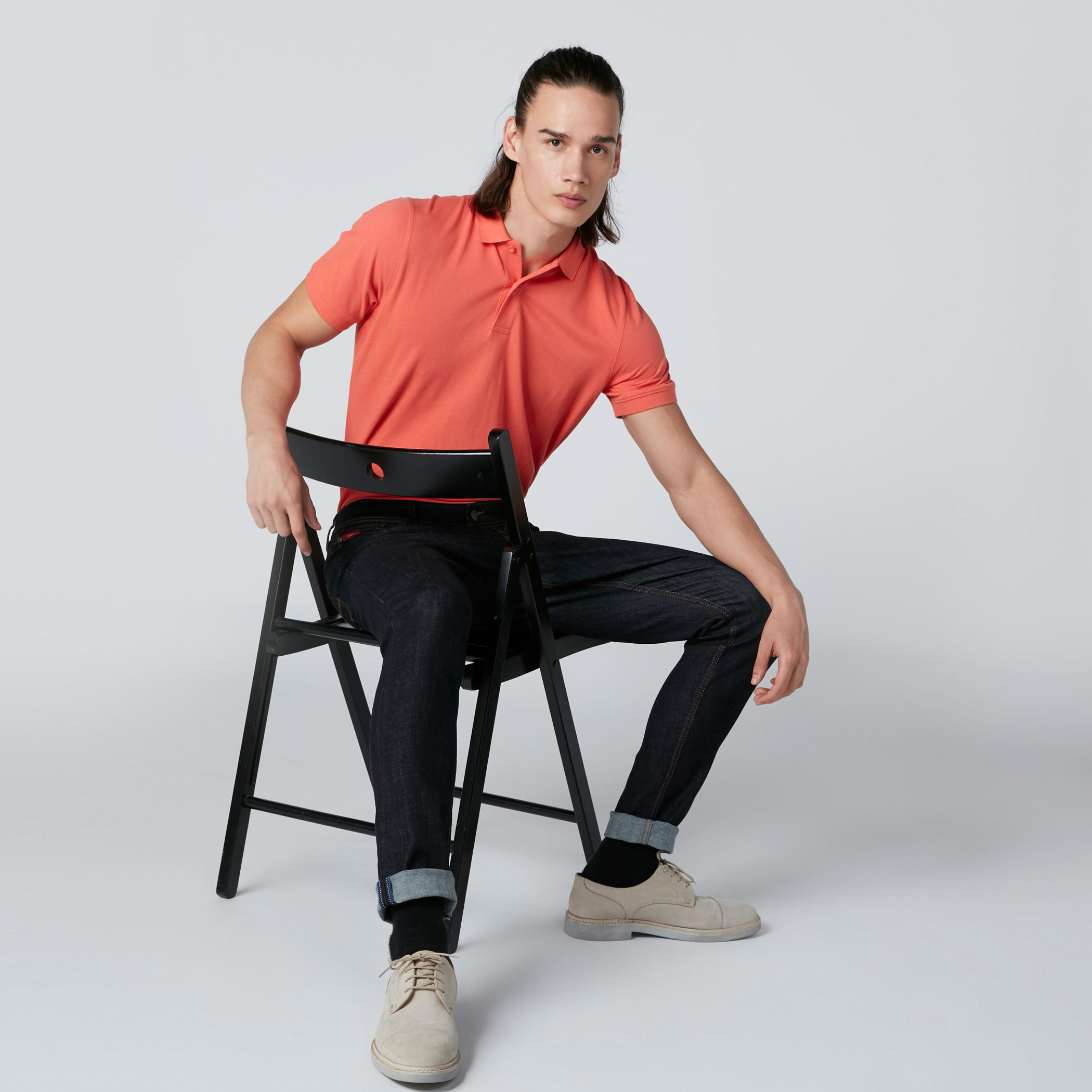 Short Sleeves T-Shirt with Polo Neck-men-clothing-tshirtsandpolos-polos-image-4