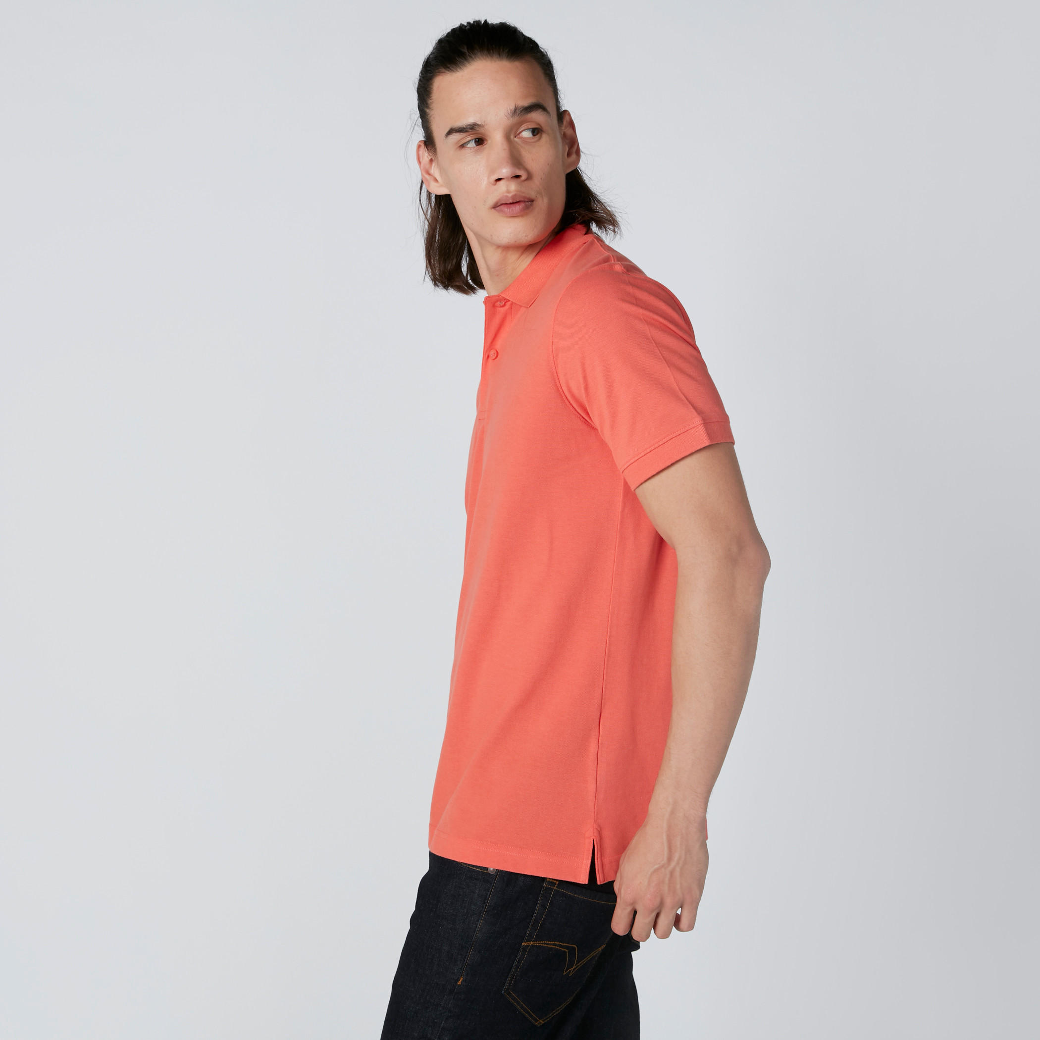 Short Sleeves T-Shirt with Polo Neck-men-clothing-tshirtsandpolos-polos-image-1