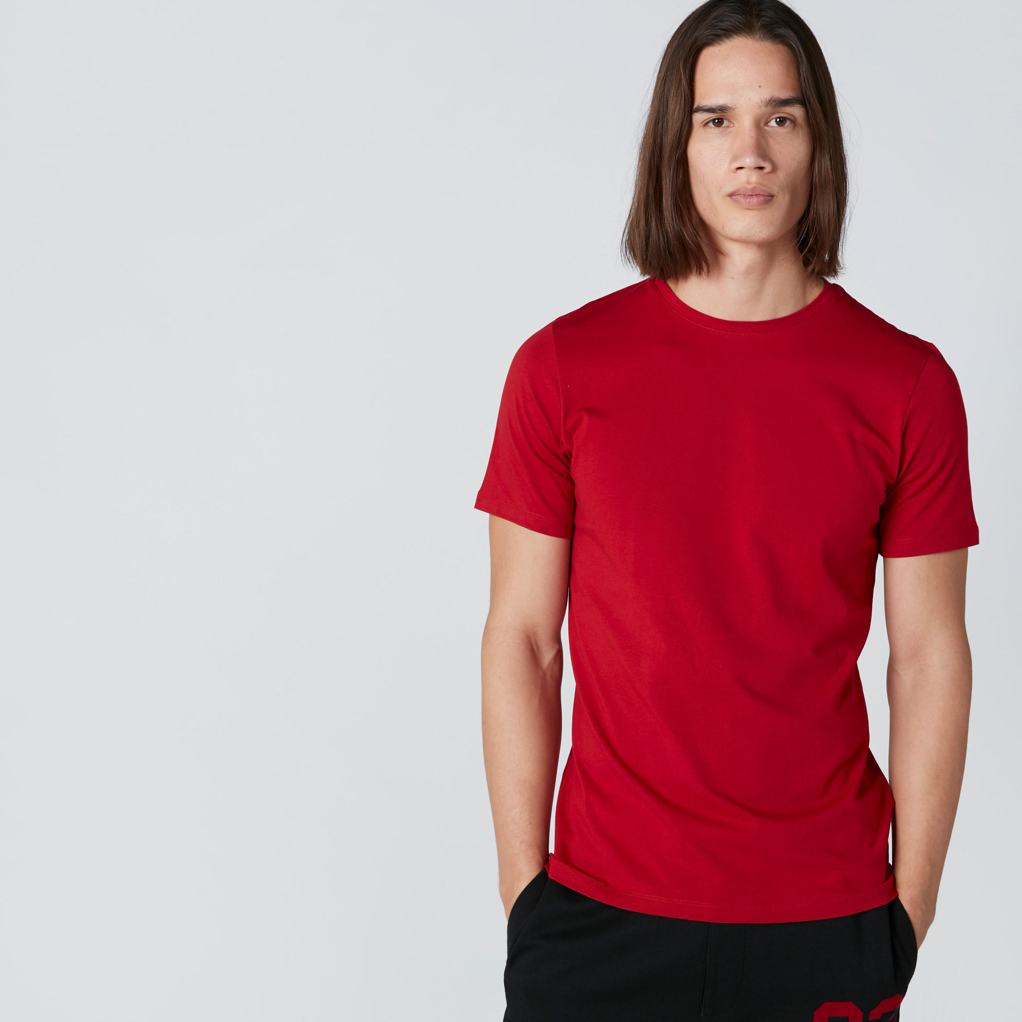 تيشيرت بياقة مستديرة وأكمام قصيرة-men-clothing-tshirtsandpolos-tshirts-image-3