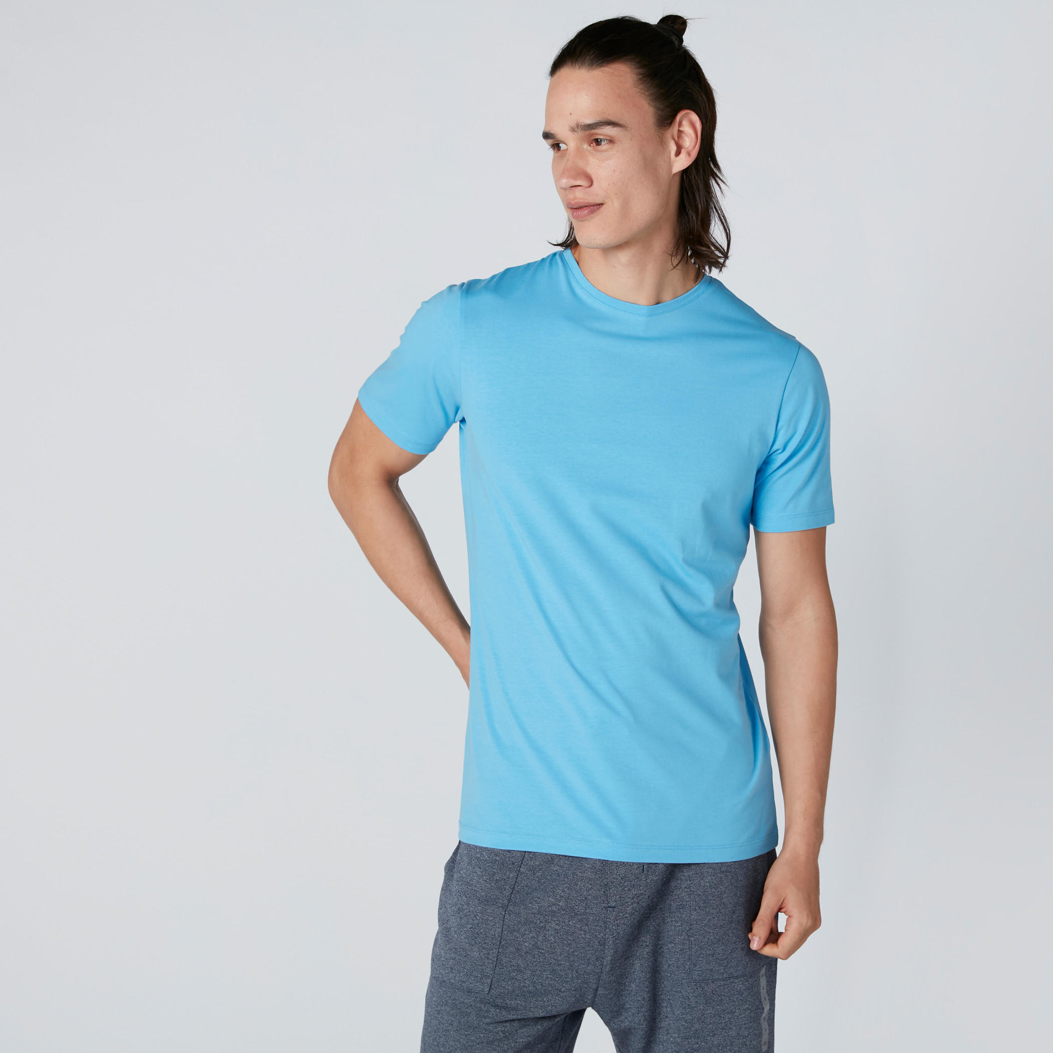Round Neck T-Shirt with Short Sleeves-men-clothing-tshirtsandpolos-tshirts-image-3