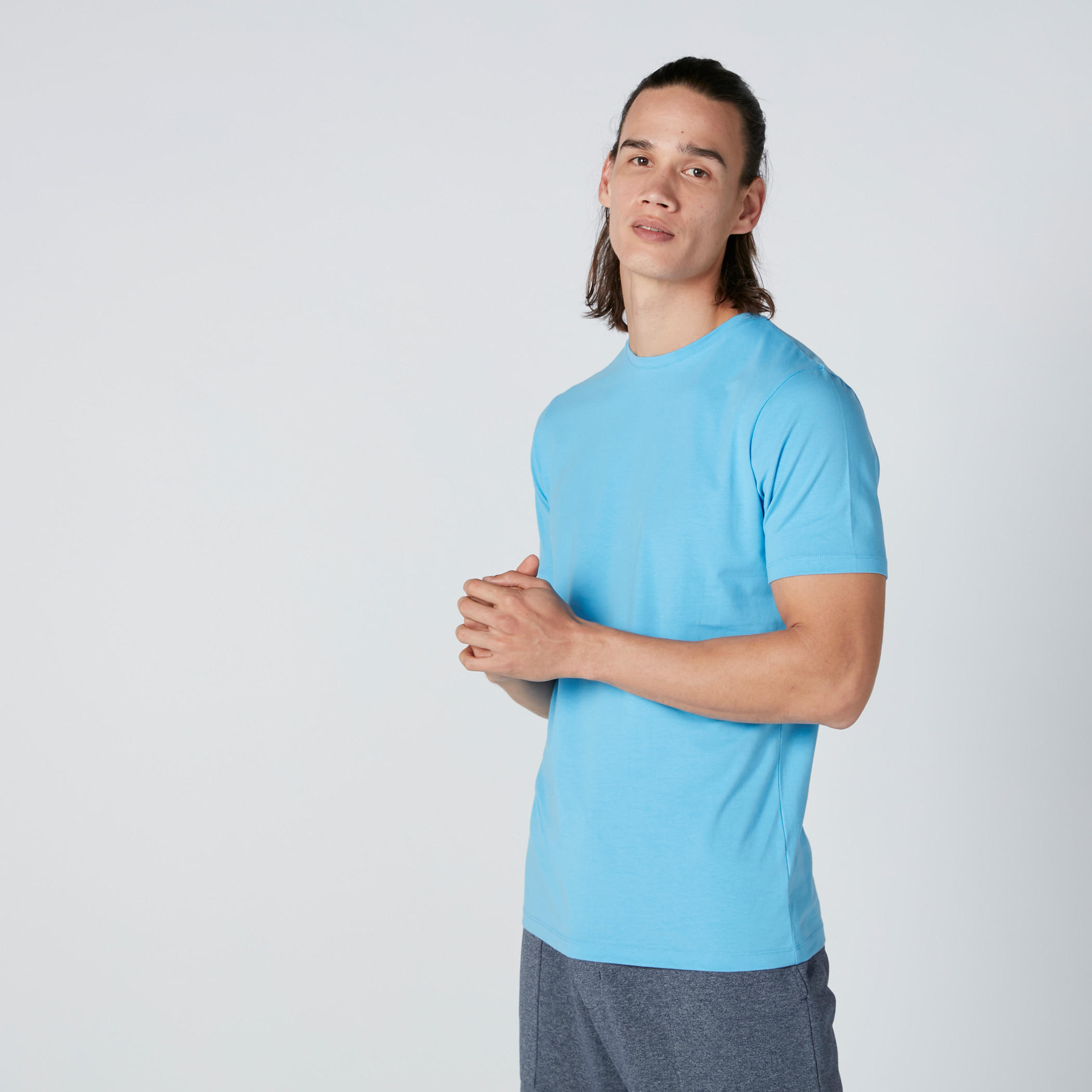 Round Neck T-Shirt with Short Sleeves-men-clothing-tshirtsandpolos-tshirts-image-4