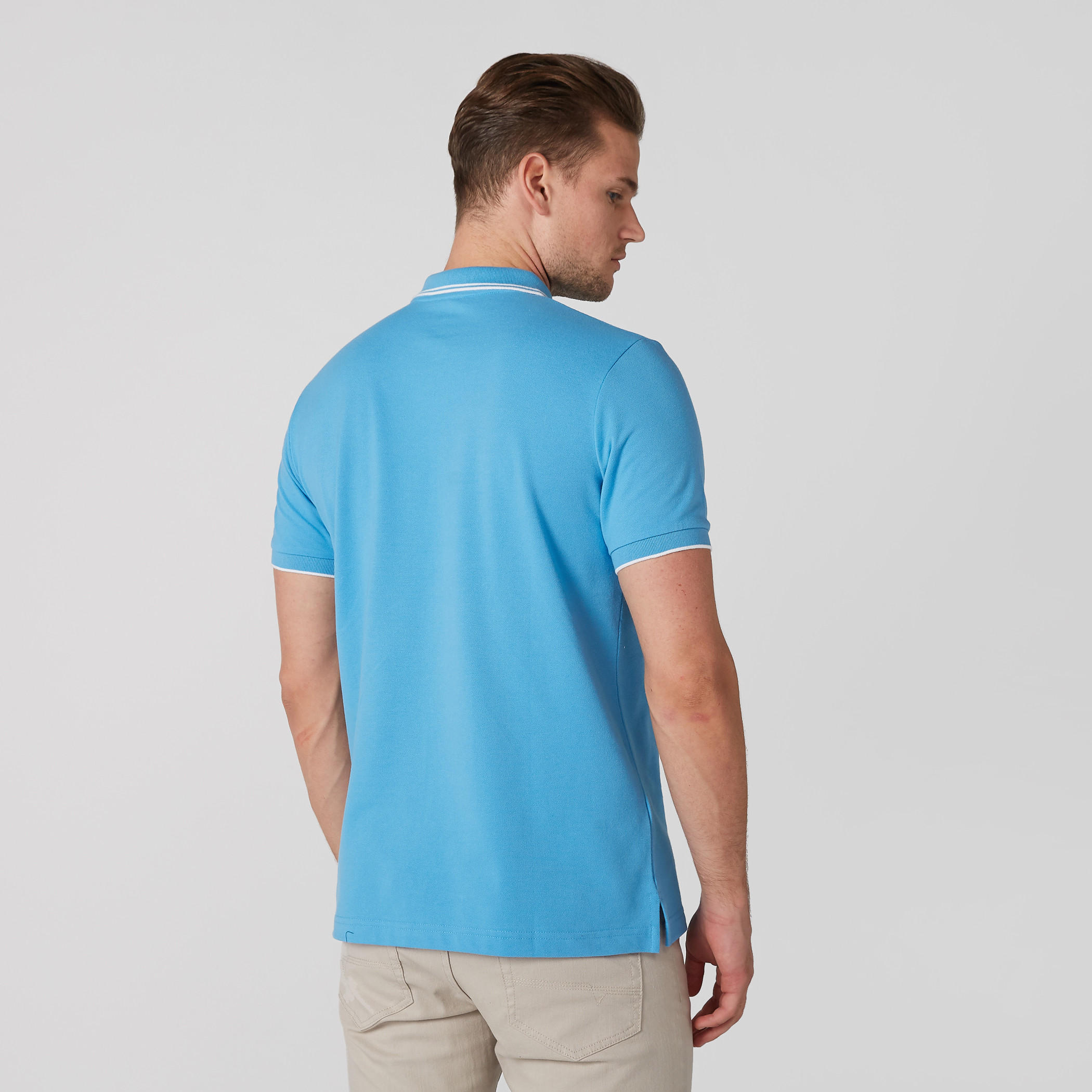 تيشيرت بياقة بولو وأكمام قصيرة ودرزات-men-clothing-tshirtsandpolos-polos-image-4