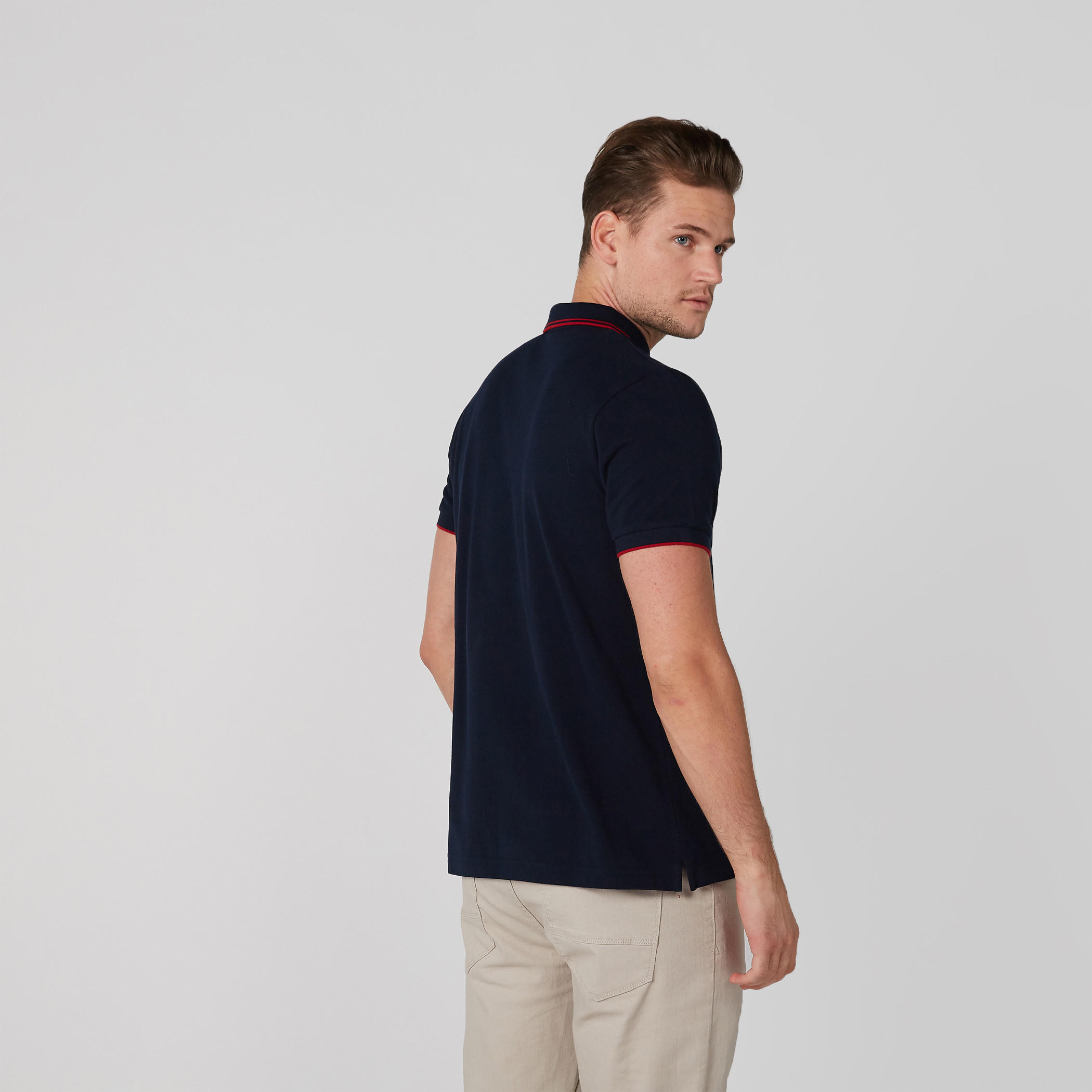 تيشيرت بياقة بولو وأكمام قصيرة ودرزات-men-clothing-tshirtsandpolos-polos-image-3
