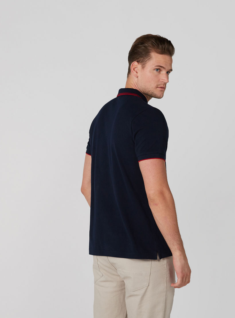 تيشيرت بياقة بولو وأكمام قصيرة ودرزات-men-clothing-tshirtsandpolos-polos-image-3