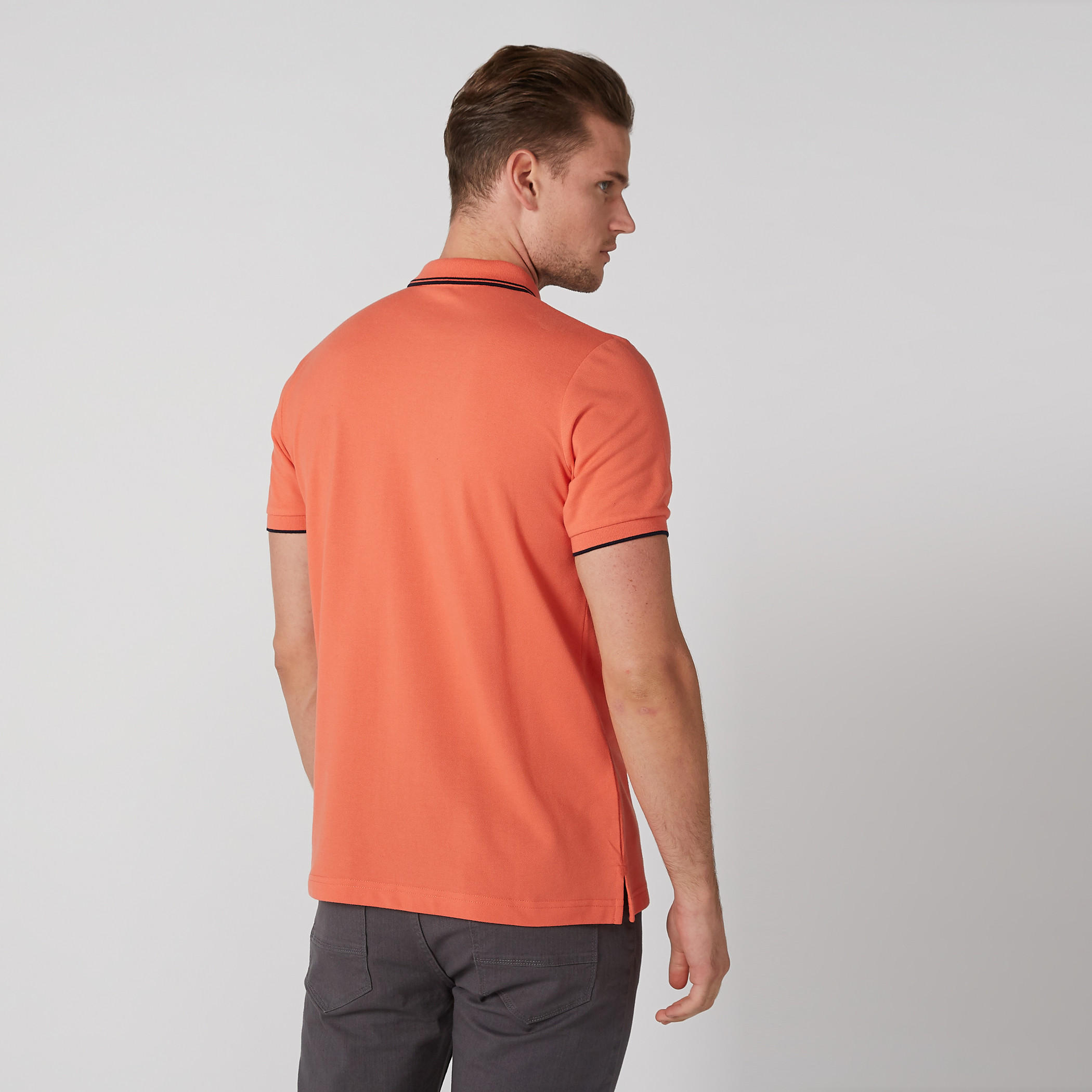 تيشيرت بياقة بولو وأكمام قصيرة ودرزات-men-clothing-tshirtsandpolos-polos-image-2