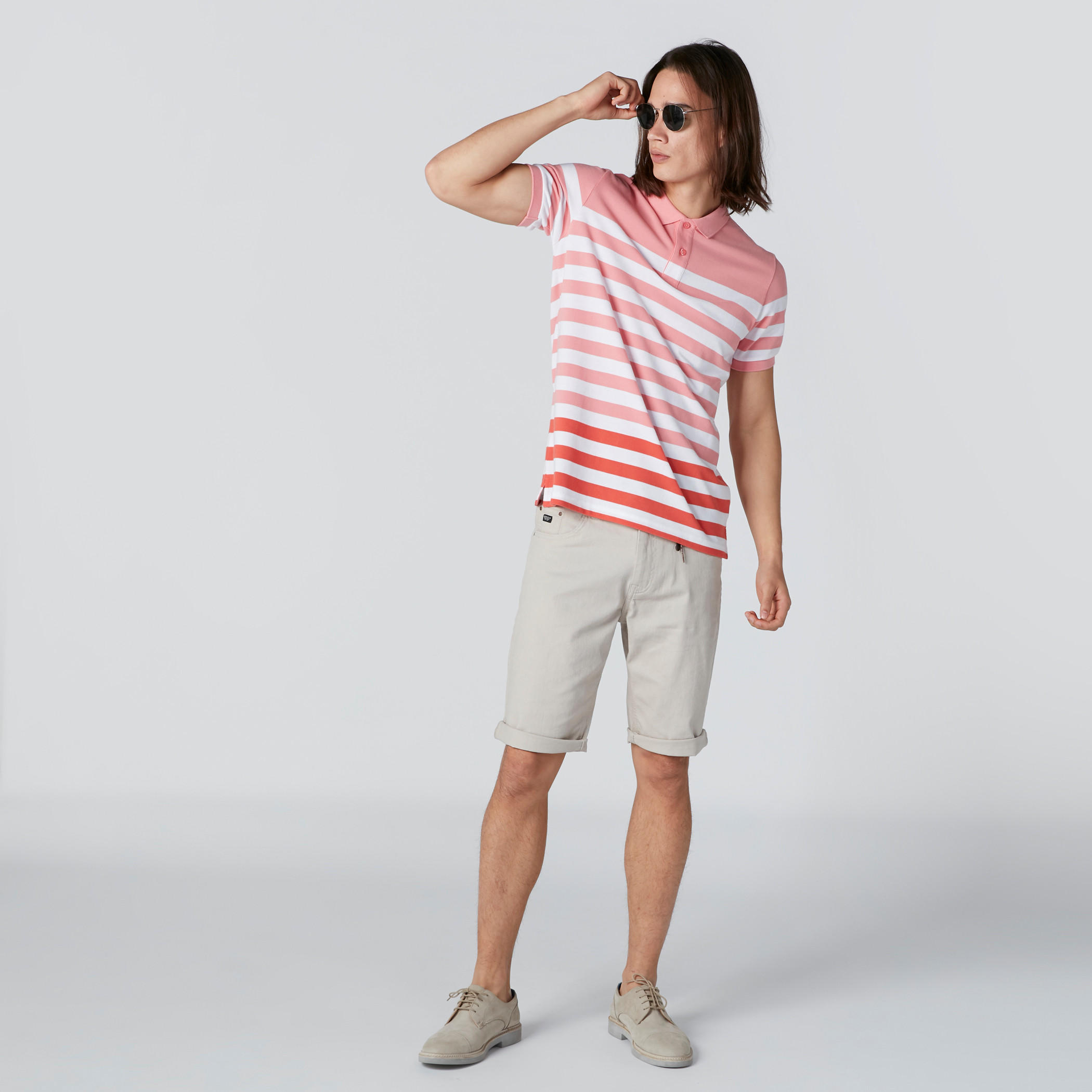 تيشيرت مقلّم بياقة بولو وأكمام قصيرة-men-clothing-tshirtsandpolos-polos-image-3