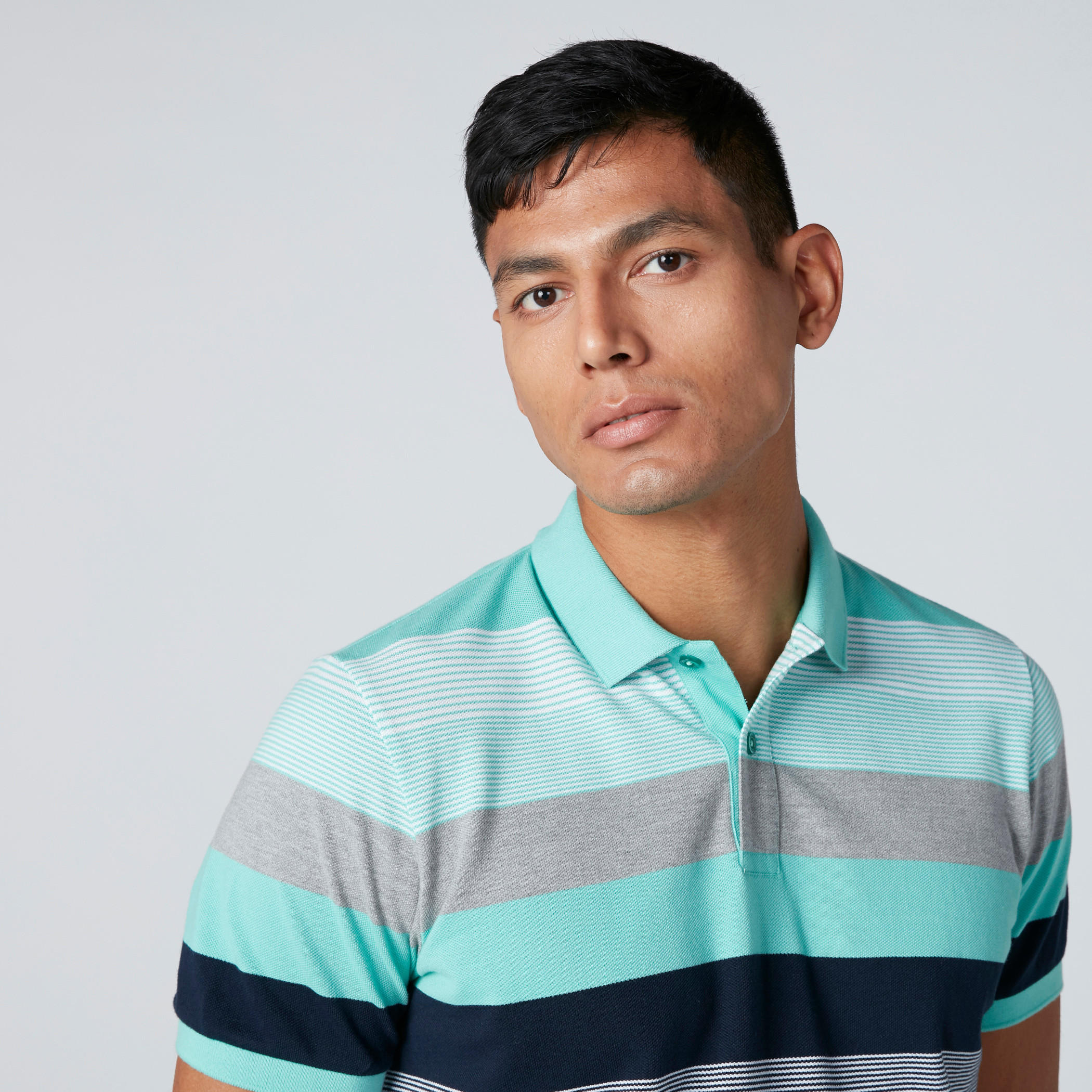 تيشيرت مخطط بياقة بولو وأكمام قصيرة-men-clothing-tshirtsandpolos-polos-image-4