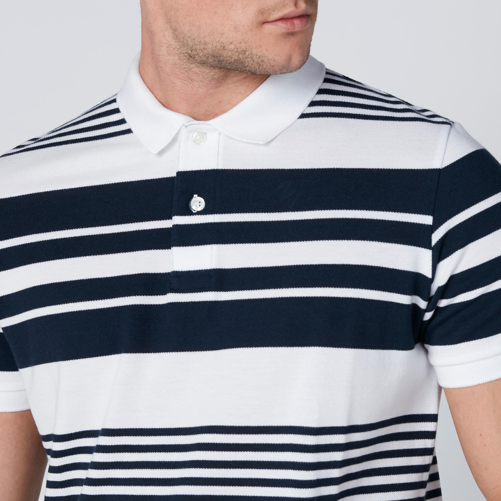 تيشيرت مقلّم بياقة بولو وأكمام قصيرة-men-clothing-tshirtsandpolos-polos-image-4