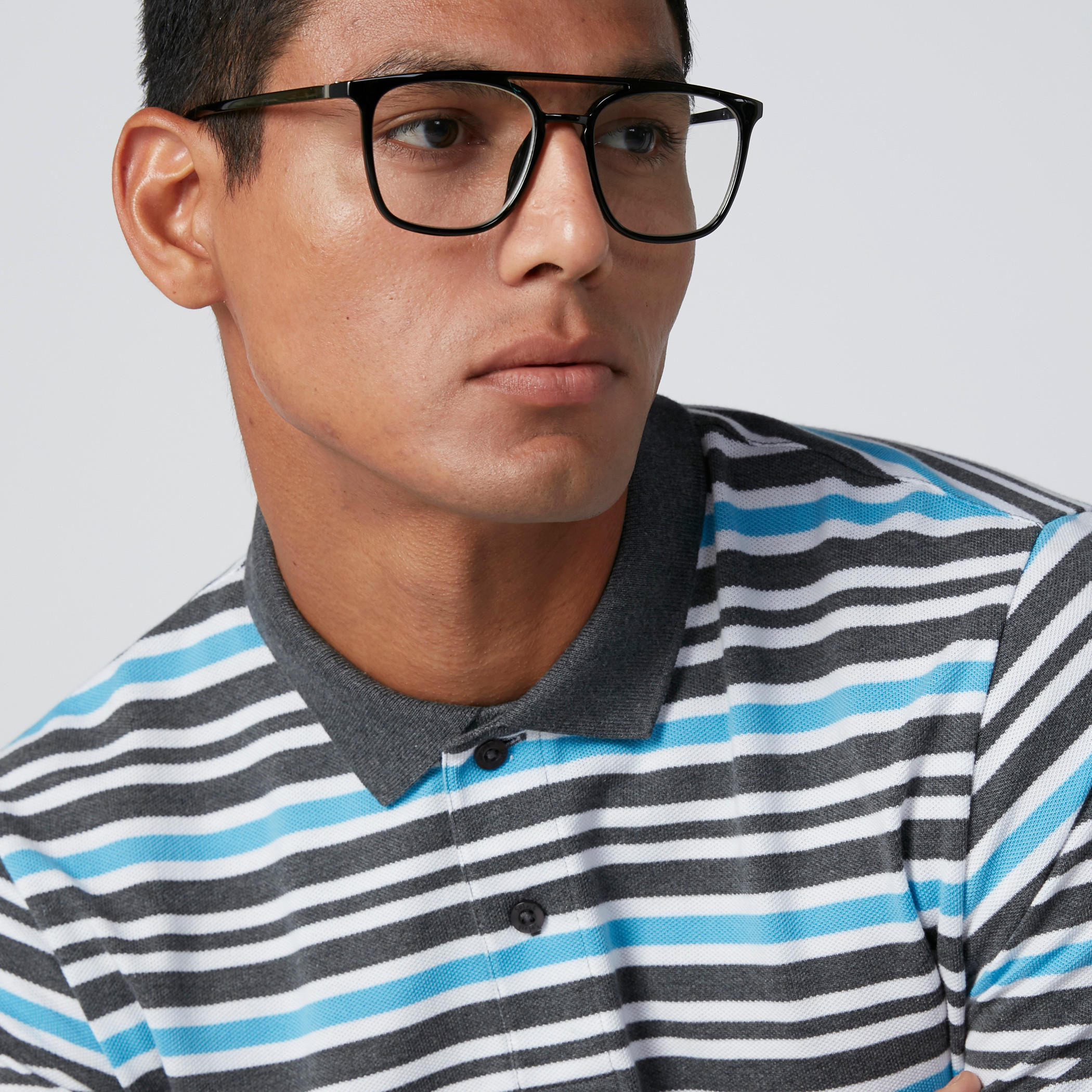 تيشيرت مقلّم بياقة بولو وأكمام قصيرة-men-clothing-tshirtsandpolos-polos-image-2